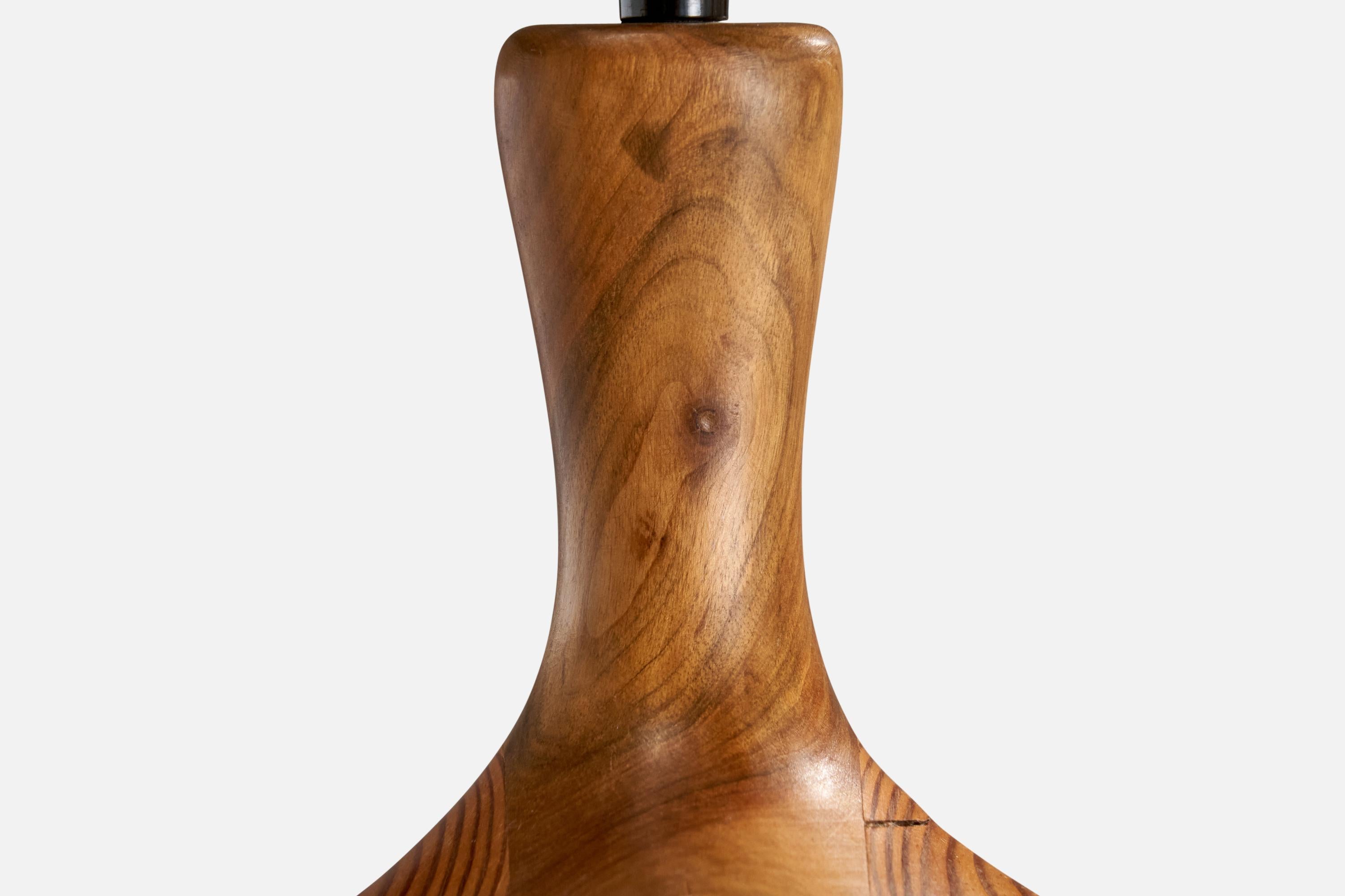 Französischer Designer, Tischlampe, Kiefer, Frankreich, 1960er im Angebot 2