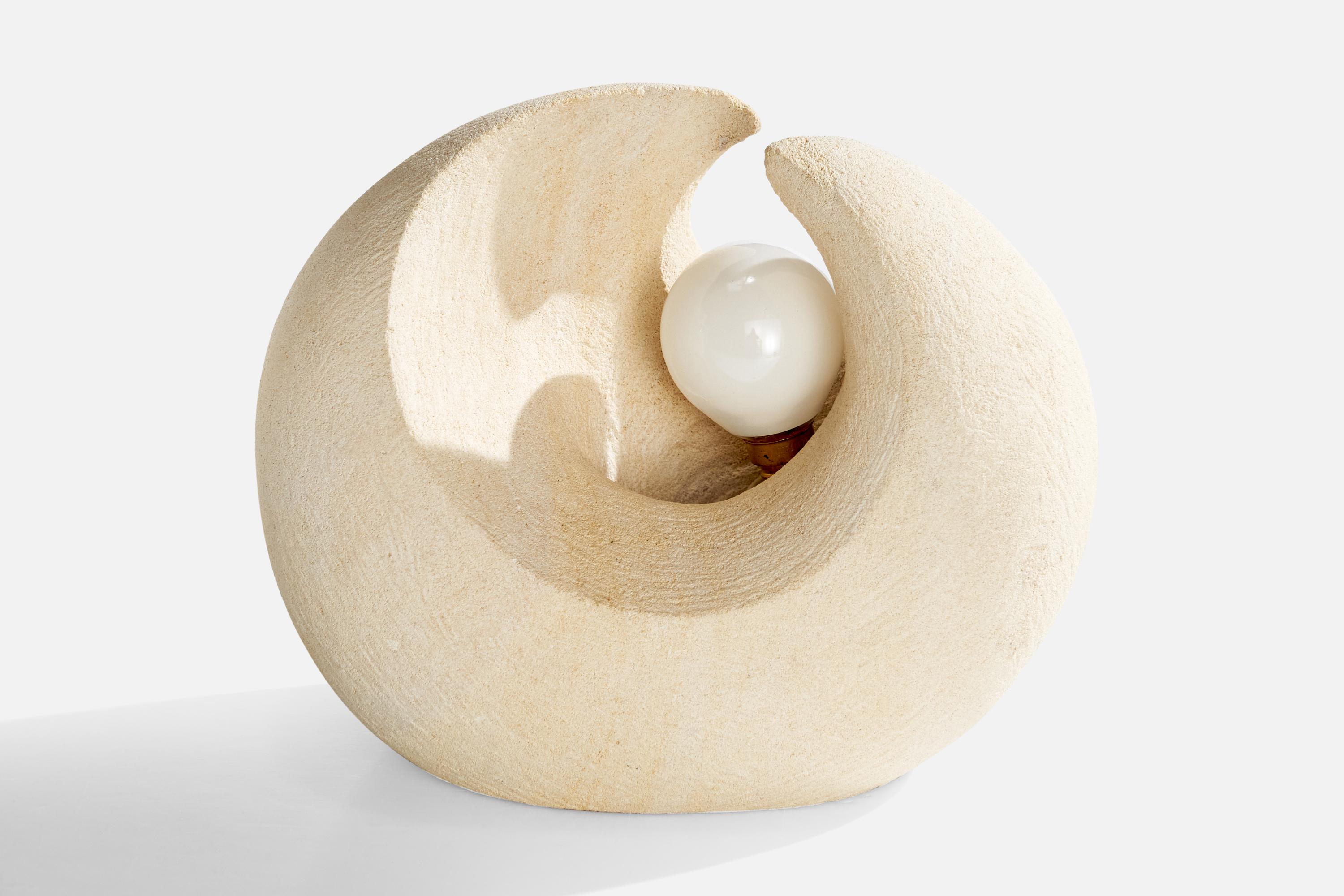 Français Designer français, lampe de table, grès, France, 1970 en vente