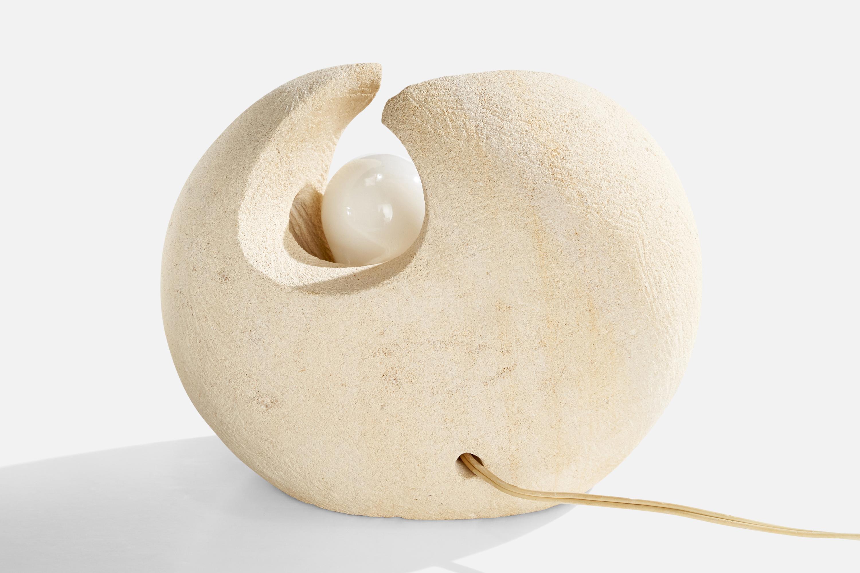 Fin du 20e siècle Designer français, lampe de table, grès, France, 1970 en vente