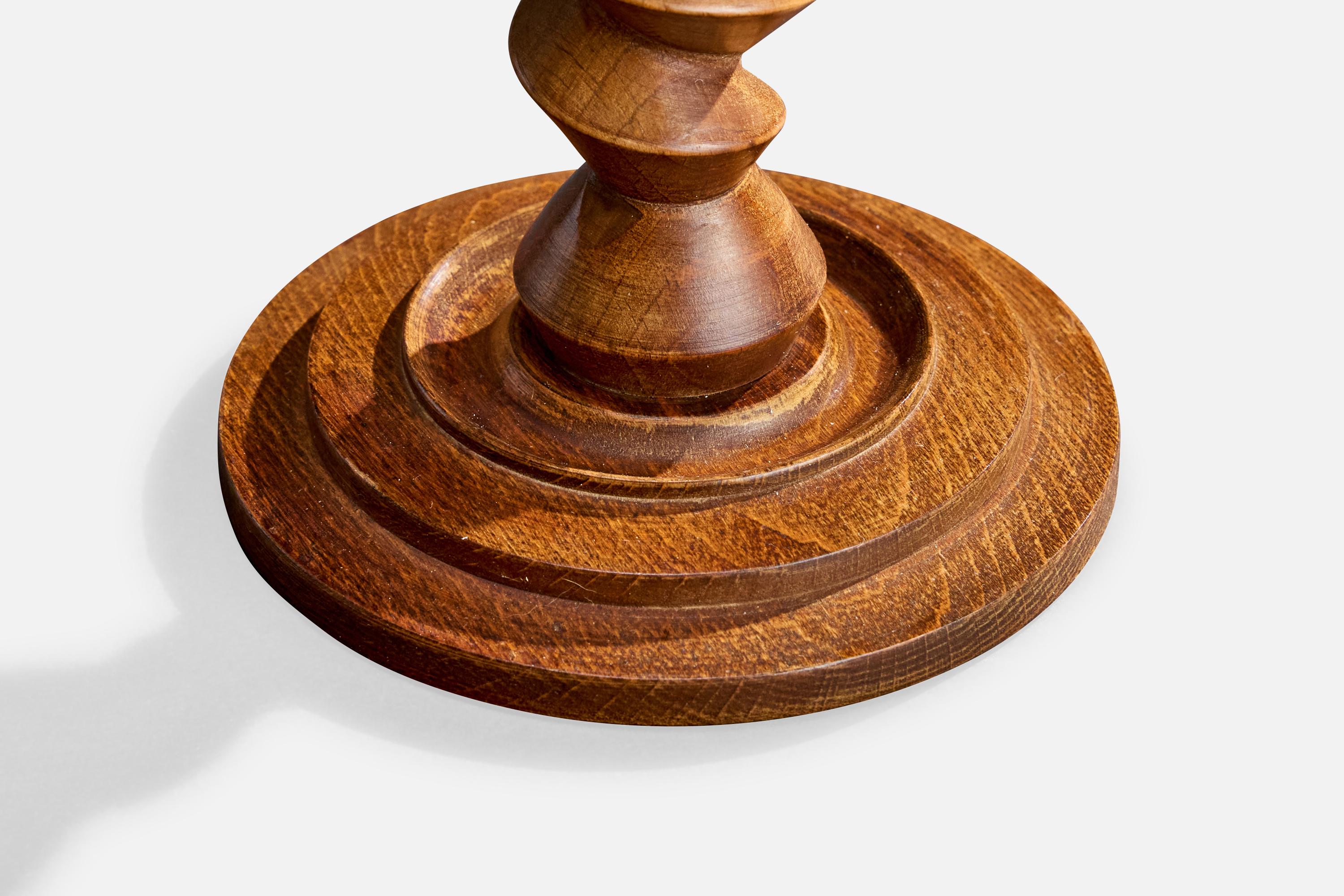 Französischer Designer, Tischlampe, Holz, Frankreich, 1960er Jahre im Angebot 1