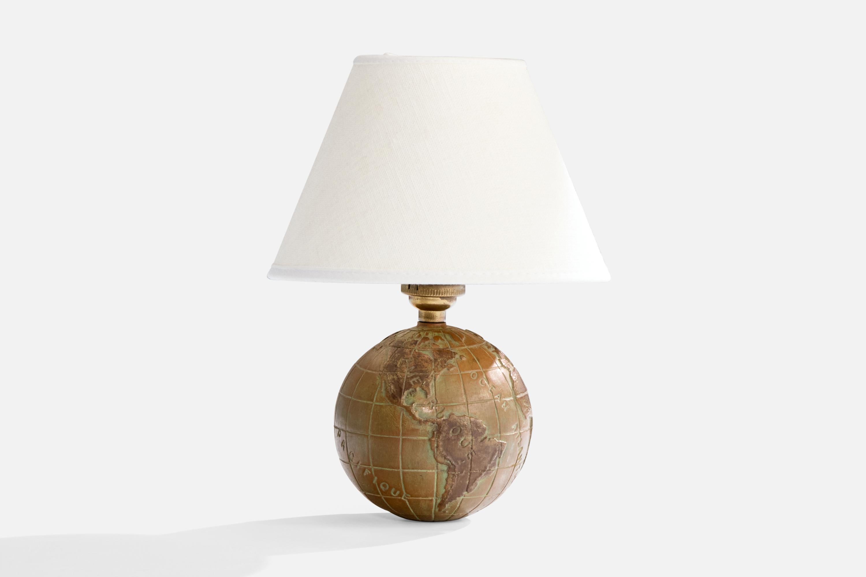 Designer francese, lampade da tavolo, bronzo, Francia, anni '40 In condizioni buone in vendita a High Point, NC