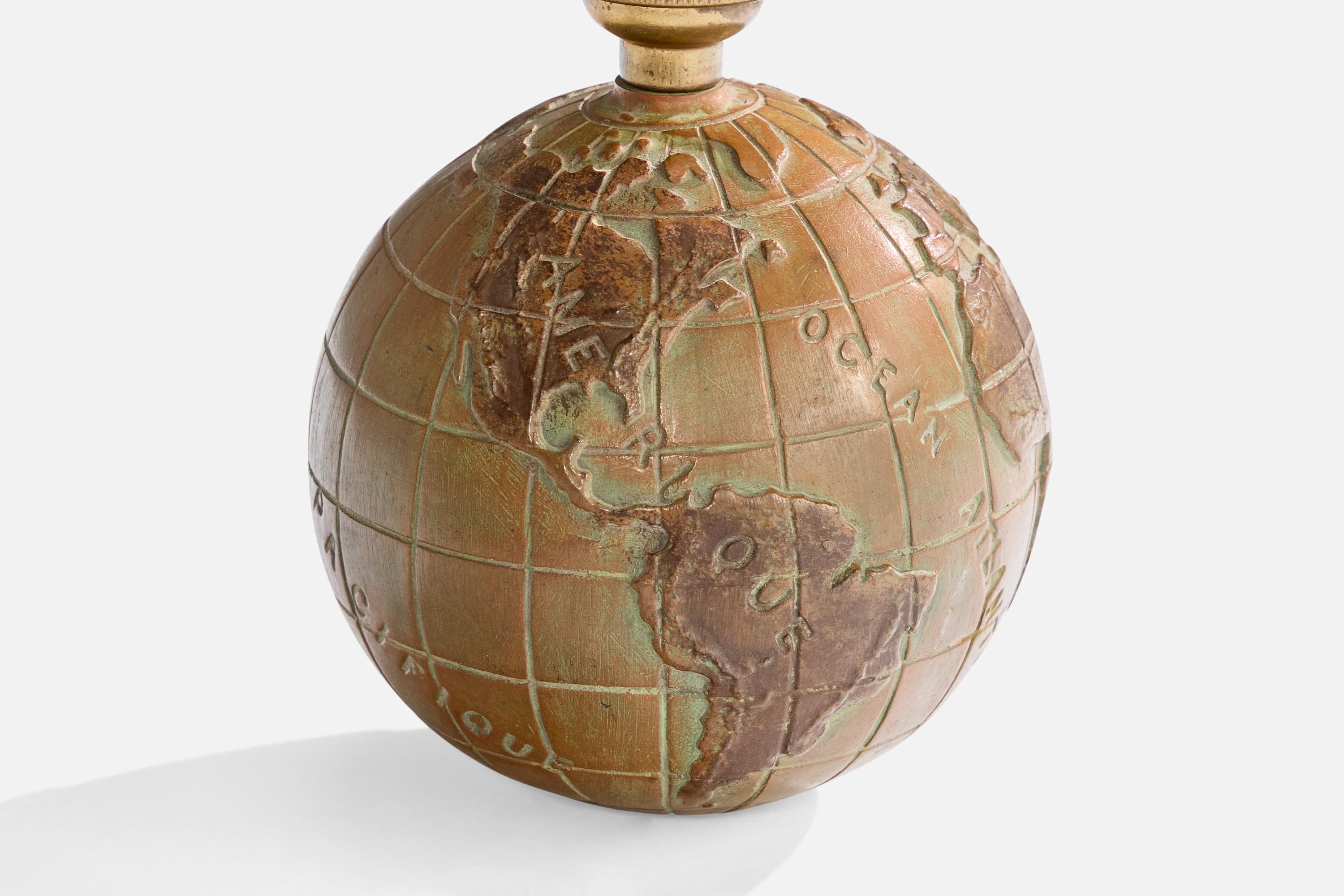 Bronzo Designer francese, lampade da tavolo, bronzo, Francia, anni '40 in vendita