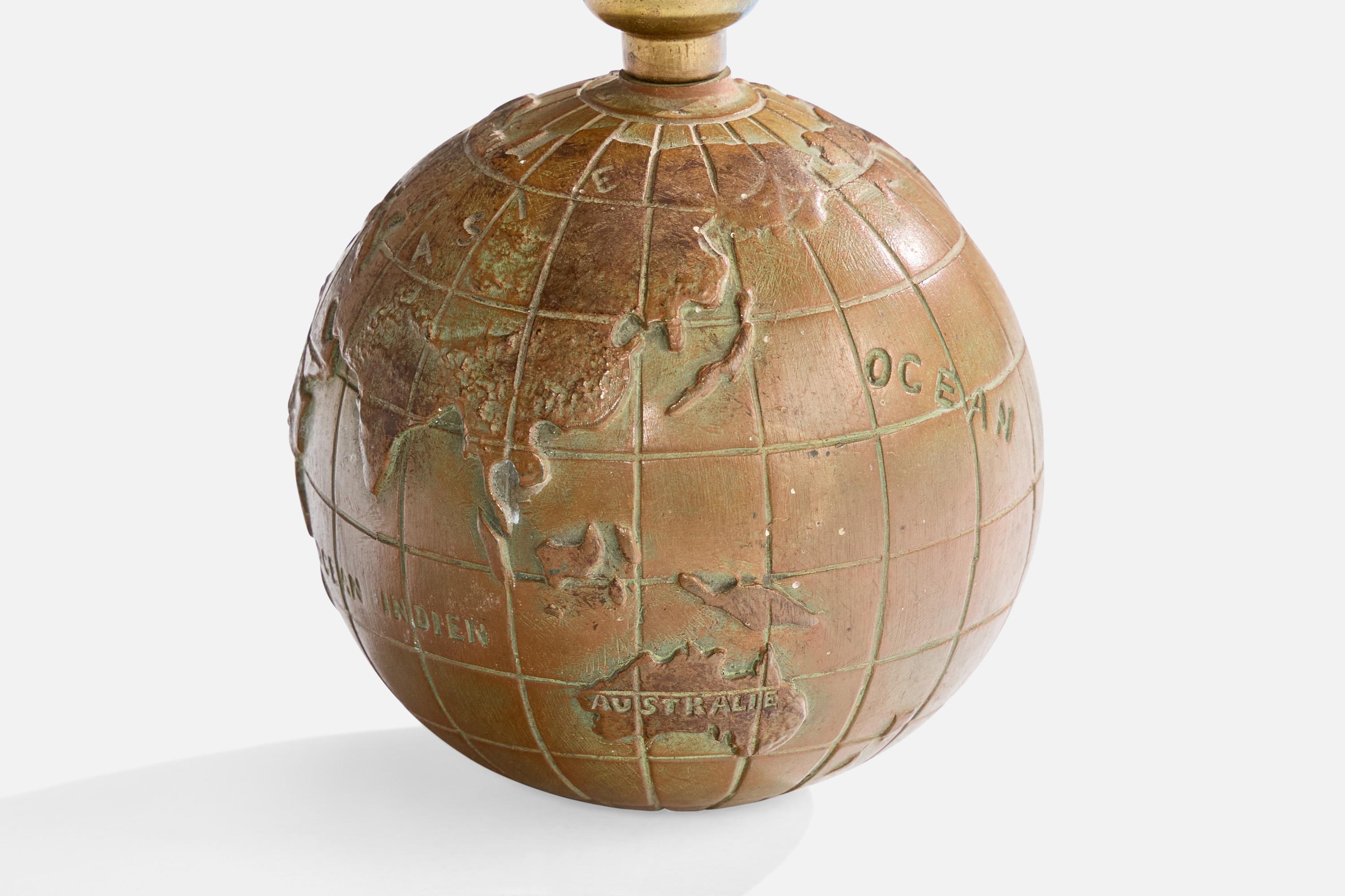 Designer francese, lampade da tavolo, bronzo, Francia, anni '40 in vendita 2