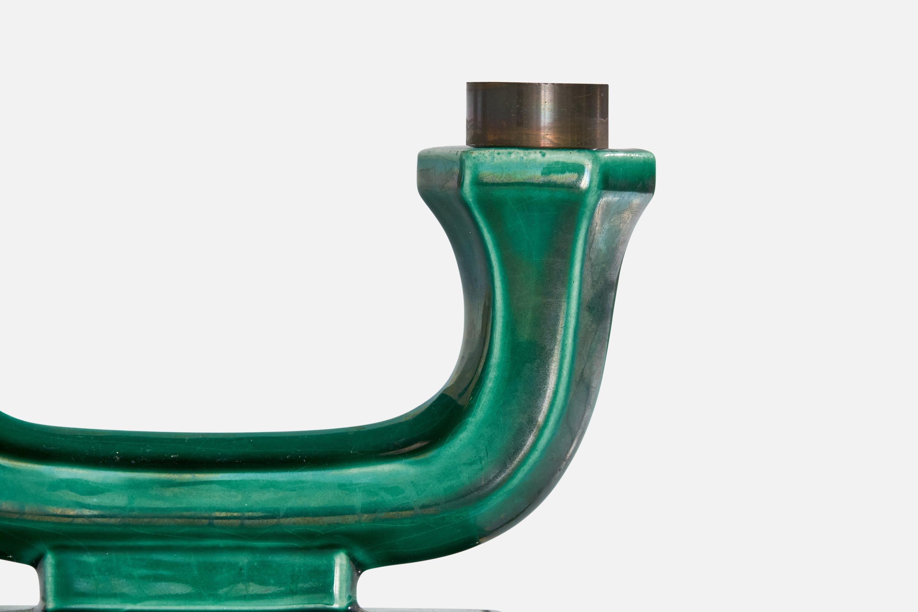 Designer francese, lampade da tavolo, ceramica, tessuto, Francia, anni '50 in vendita 2