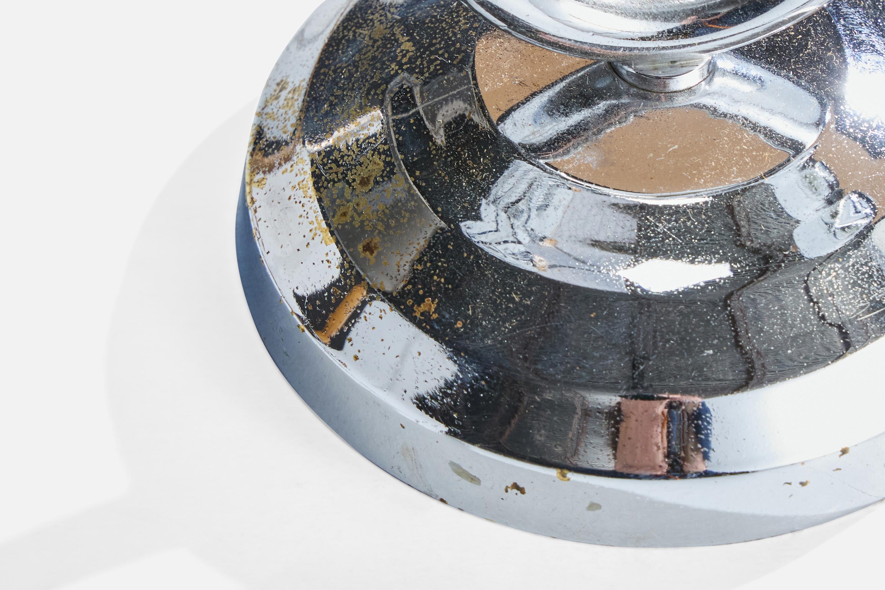 Lampade da tavolo di design francese, cromo, bachelite, pergamena, Francia, anni '40 in vendita 3