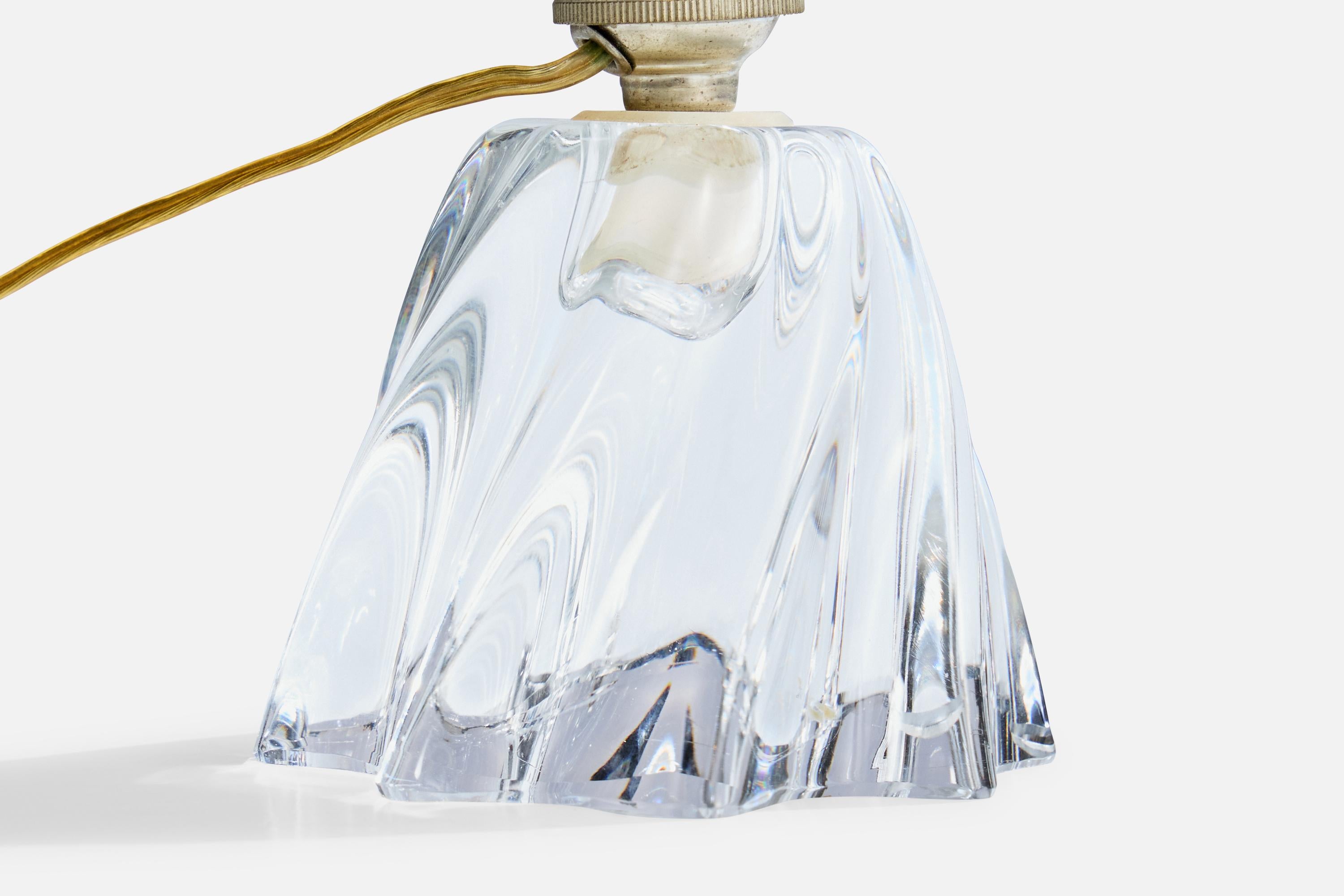 Designer français, lampes de table, verre, métal, tissu, France, années 1950 en vente 1