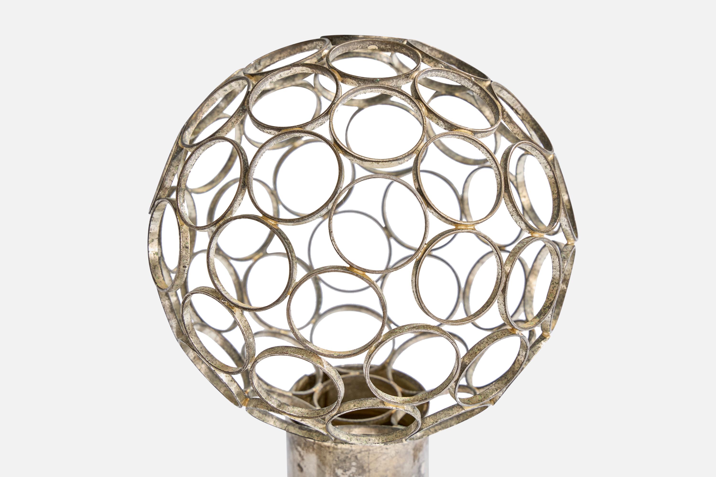 Designer français, lampes de table, acier, France, années 1970 Bon état - En vente à High Point, NC
