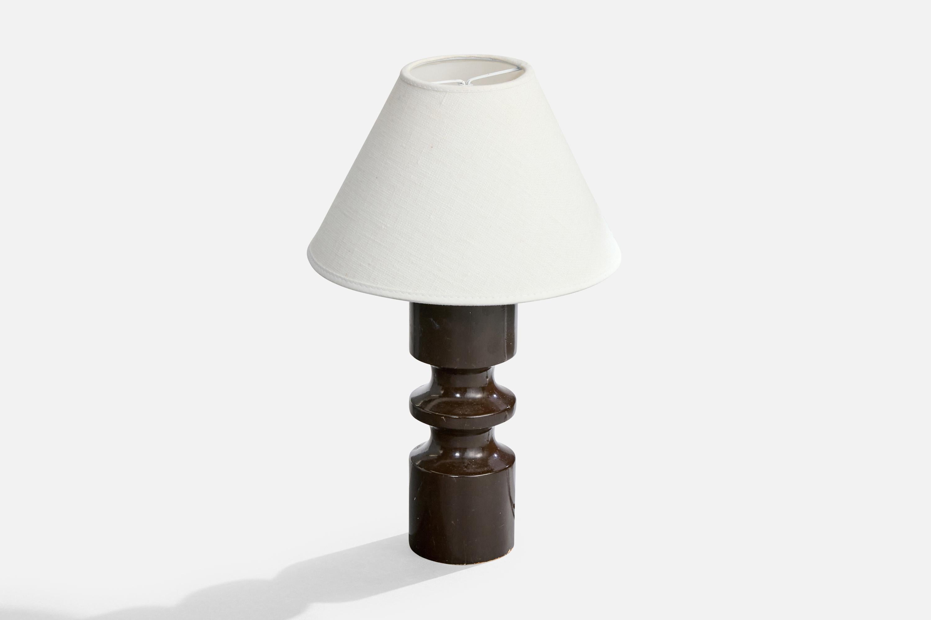 French Designer, Table Lamps, Wood, France, 1950s In Good Condition For Sale In High Point, NC