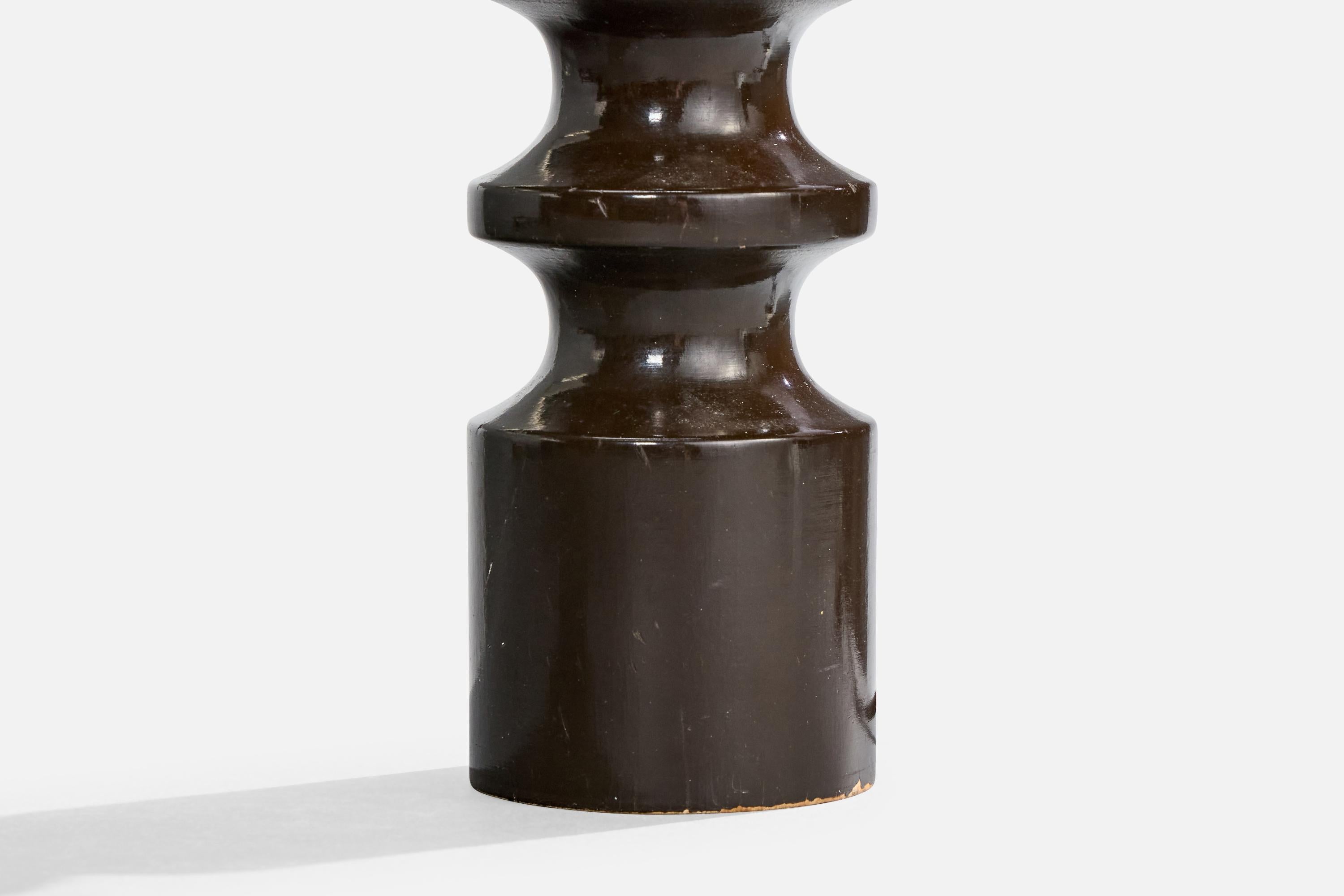 French Designer, Table Lamps, Wood, France, 1950s For Sale 2