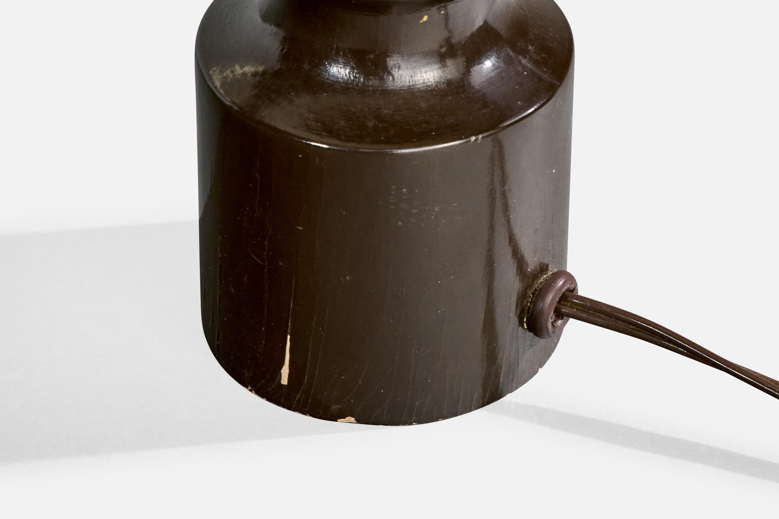 French Designer, Table Lamps, Wood, France, 1950s For Sale 3