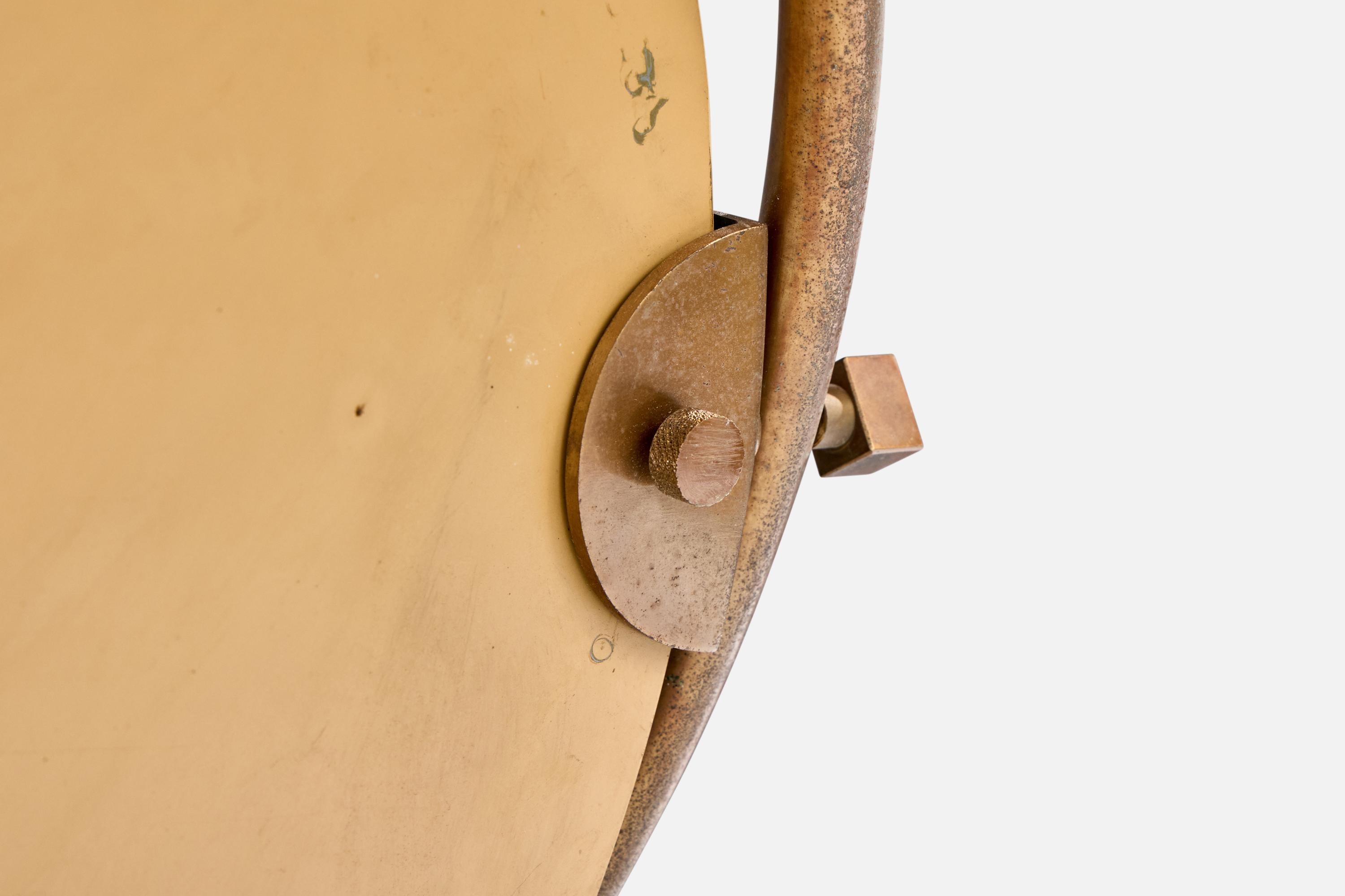 Miroir de table de designer français, laiton, France, années 1930 en vente 2