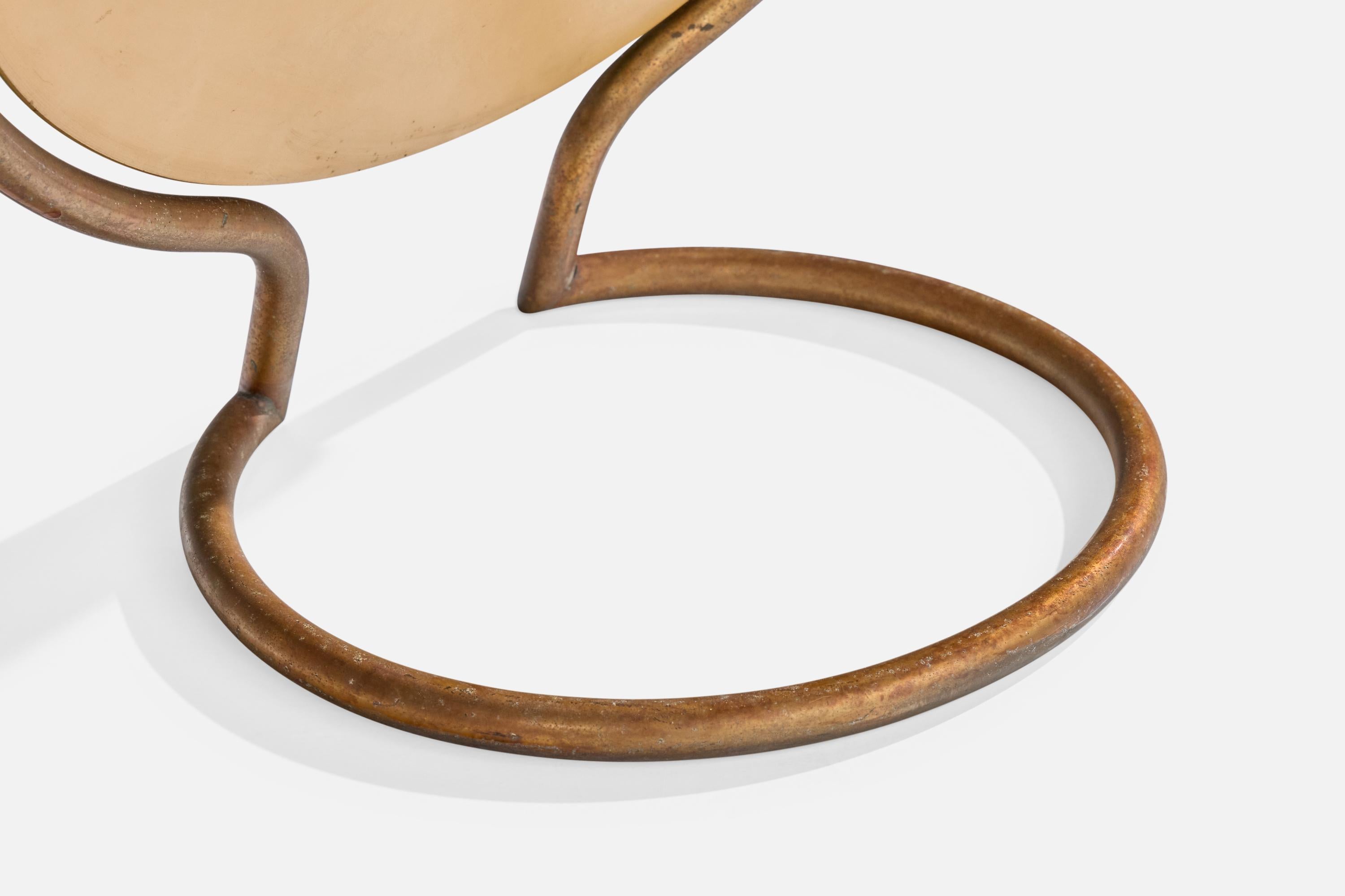 Miroir de table de designer français, laiton, France, années 1930 en vente 3
