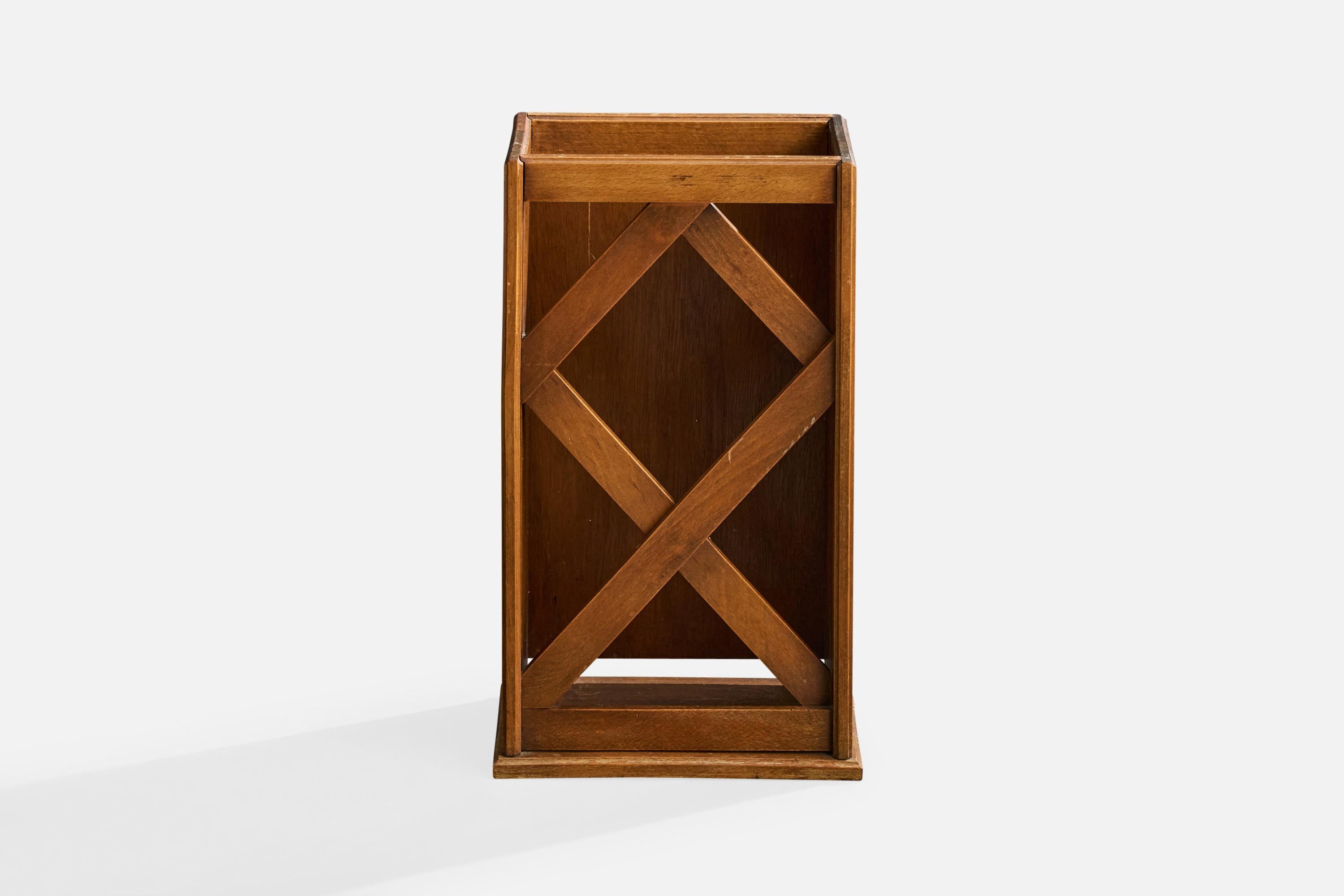 Französischer Designer, Schirmständer, Holz, Frankreich, 1940er Jahre (Moderne der Mitte des Jahrhunderts) im Angebot