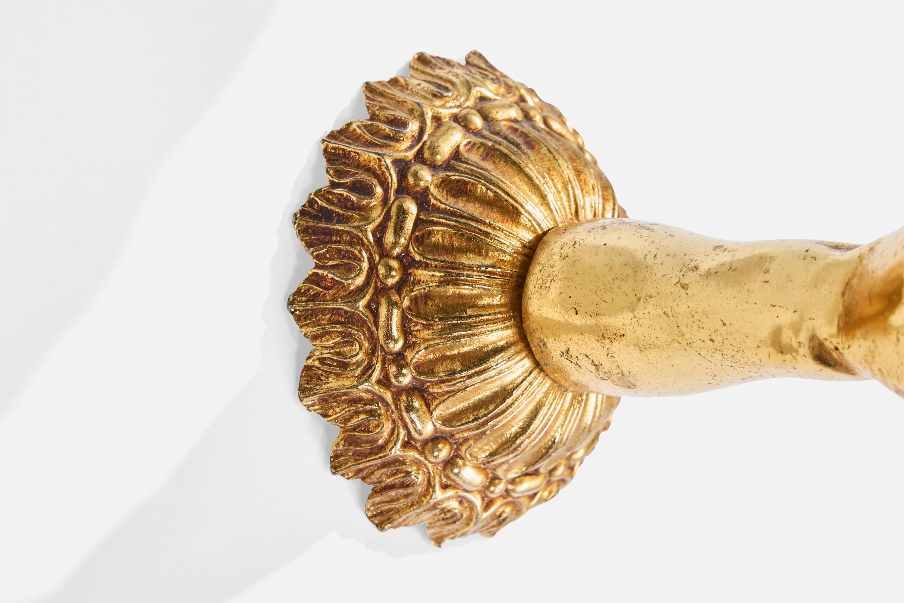 Diseñador francés, Aplique, Latón, Cristal, Francia, Años 1950 en Bueno estado para la venta en High Point, NC