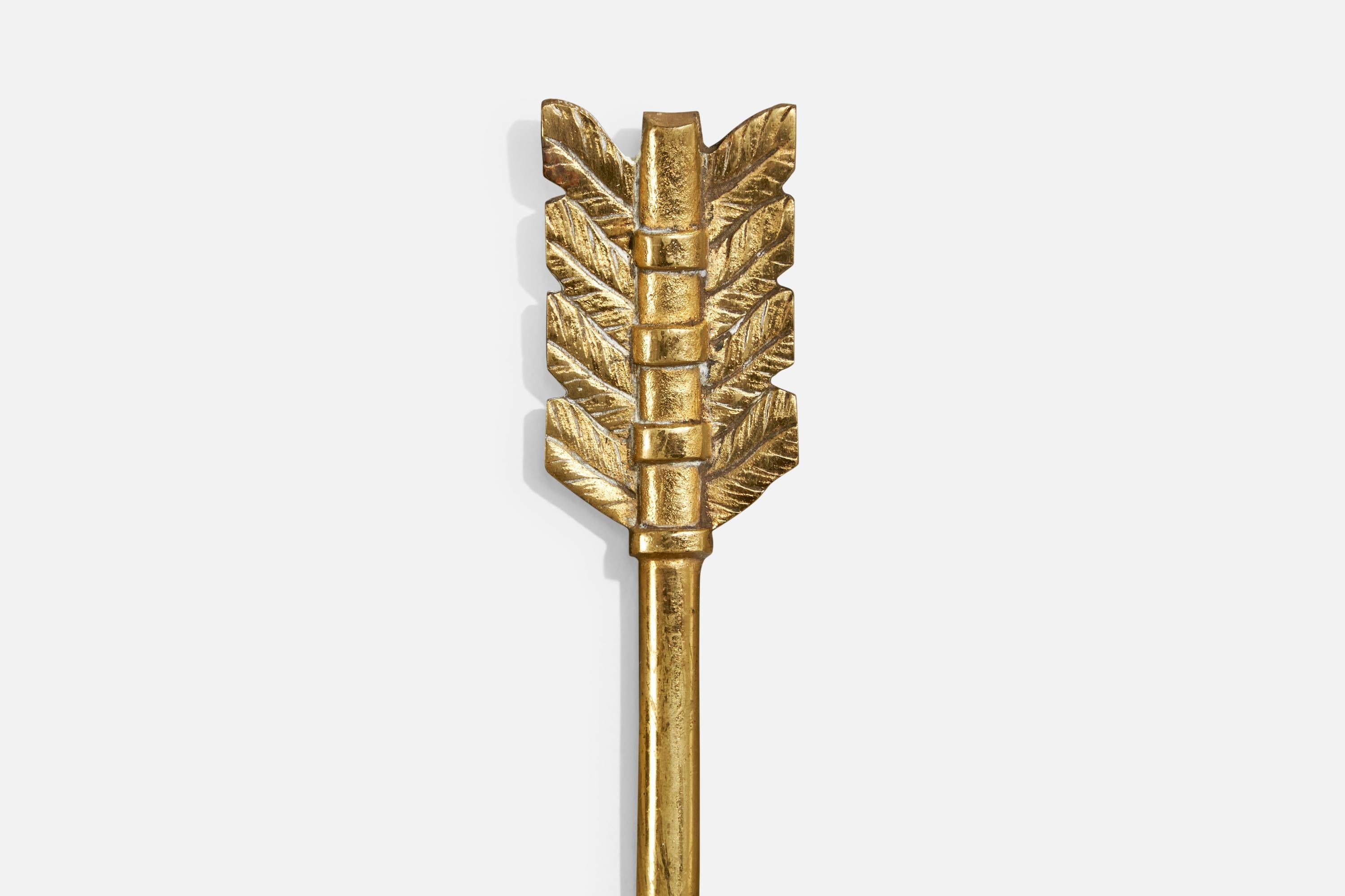 Métal Design/One, Design-Light, laiton, métal, tissu, France, années 1950 en vente