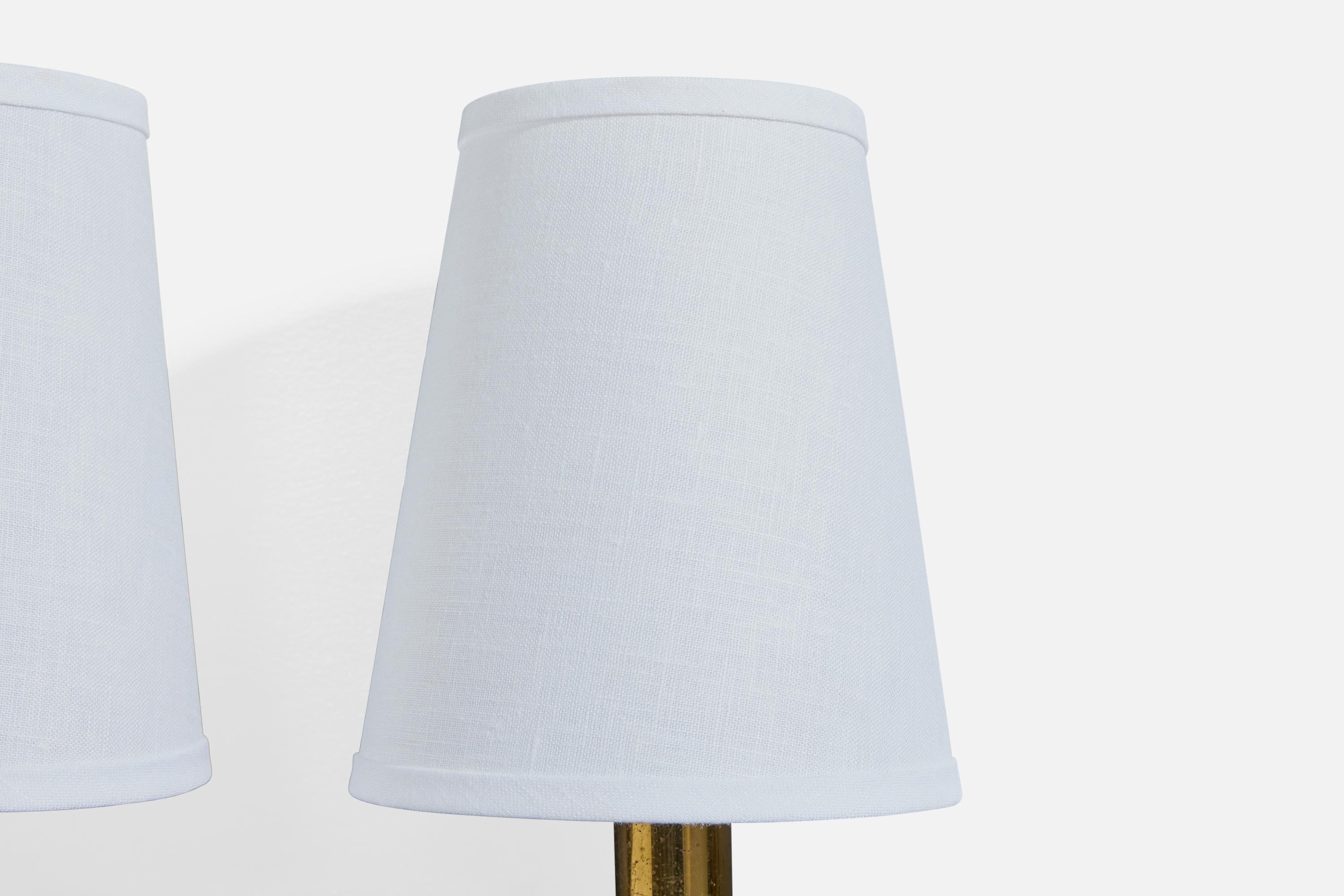 Design/One, Design-Light, laiton, métal, tissu, France, années 1950 en vente 2