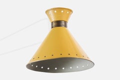 Design/One Light, laiton, métal, France, années 1950