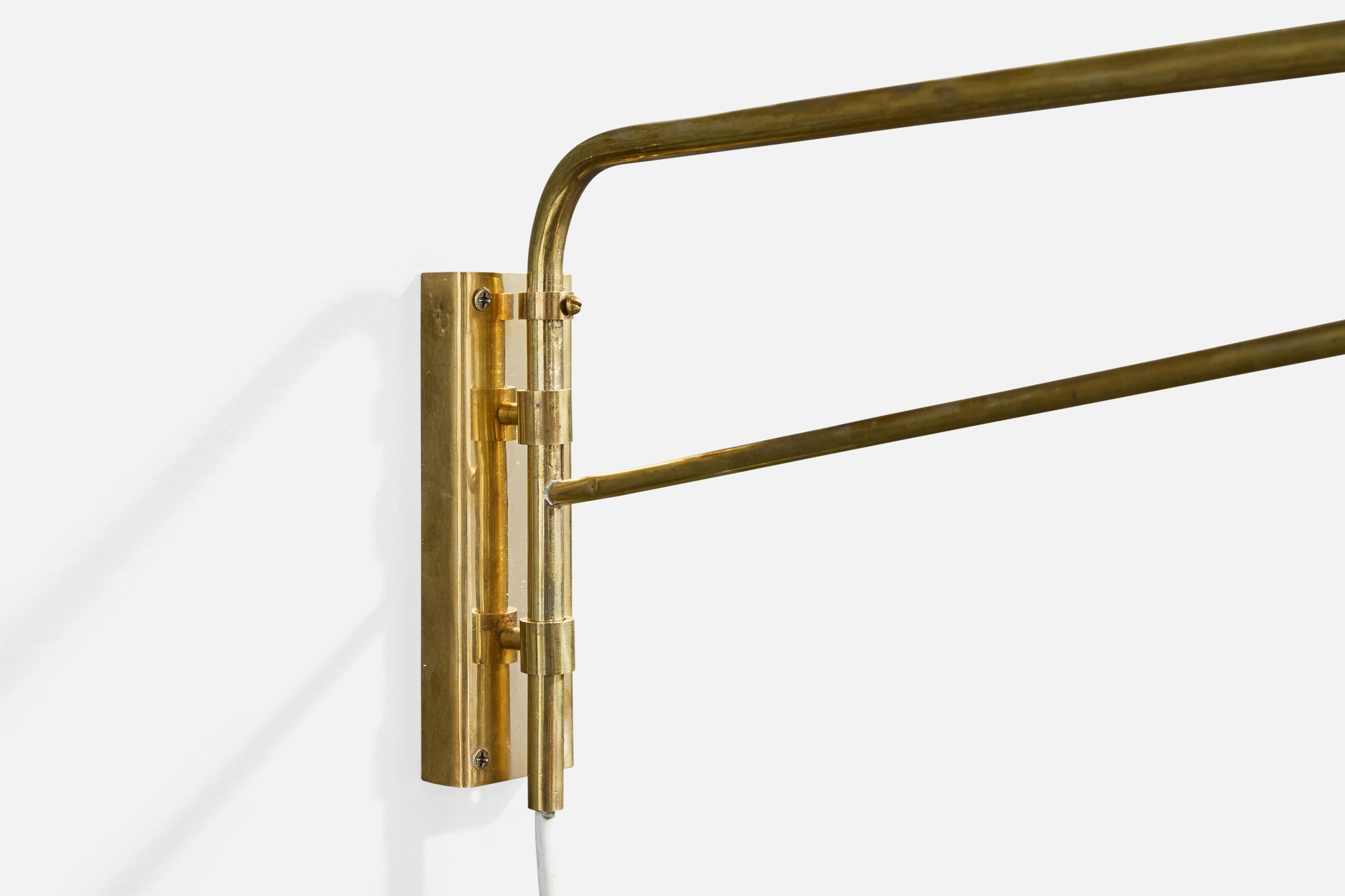 Lampada da parete di design francese, ottone, metallo, Francia, anni '50 In condizioni buone in vendita a High Point, NC