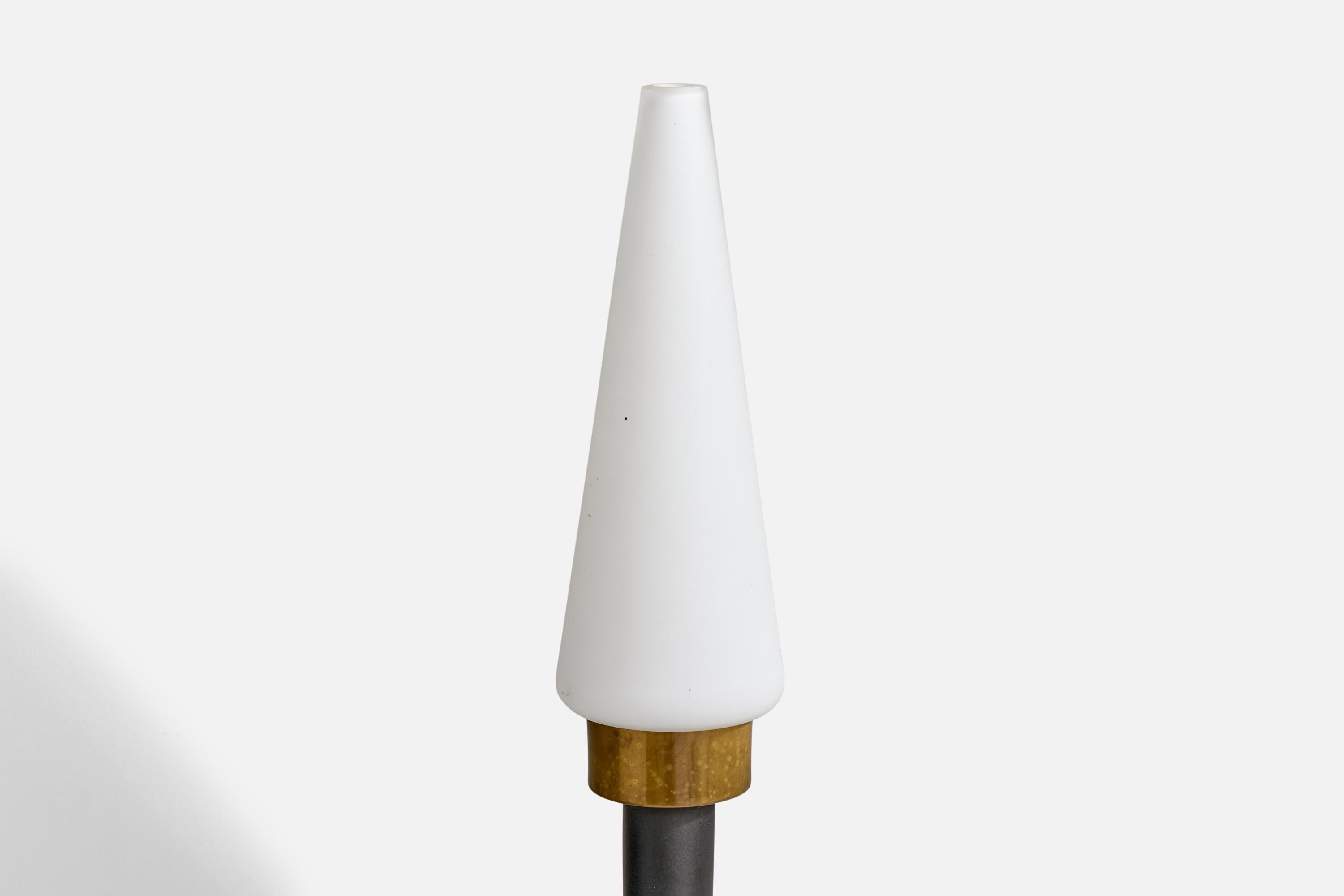 Design/One, Design-Light, laiton, métal, verre, France, années 1950 en vente 1