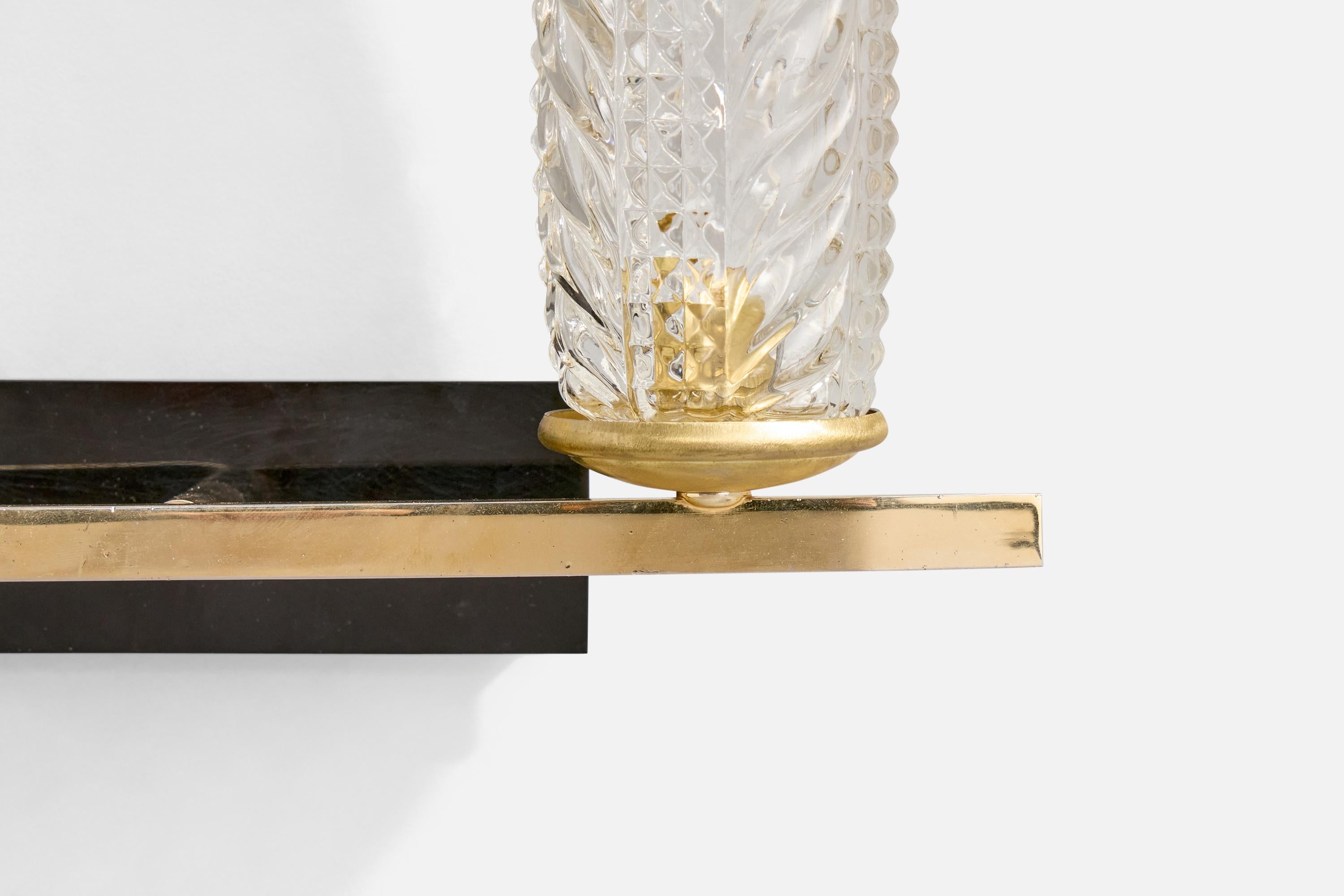 Métal Design/One, Design-Light, laiton, métal, verre, France, années 1960 en vente