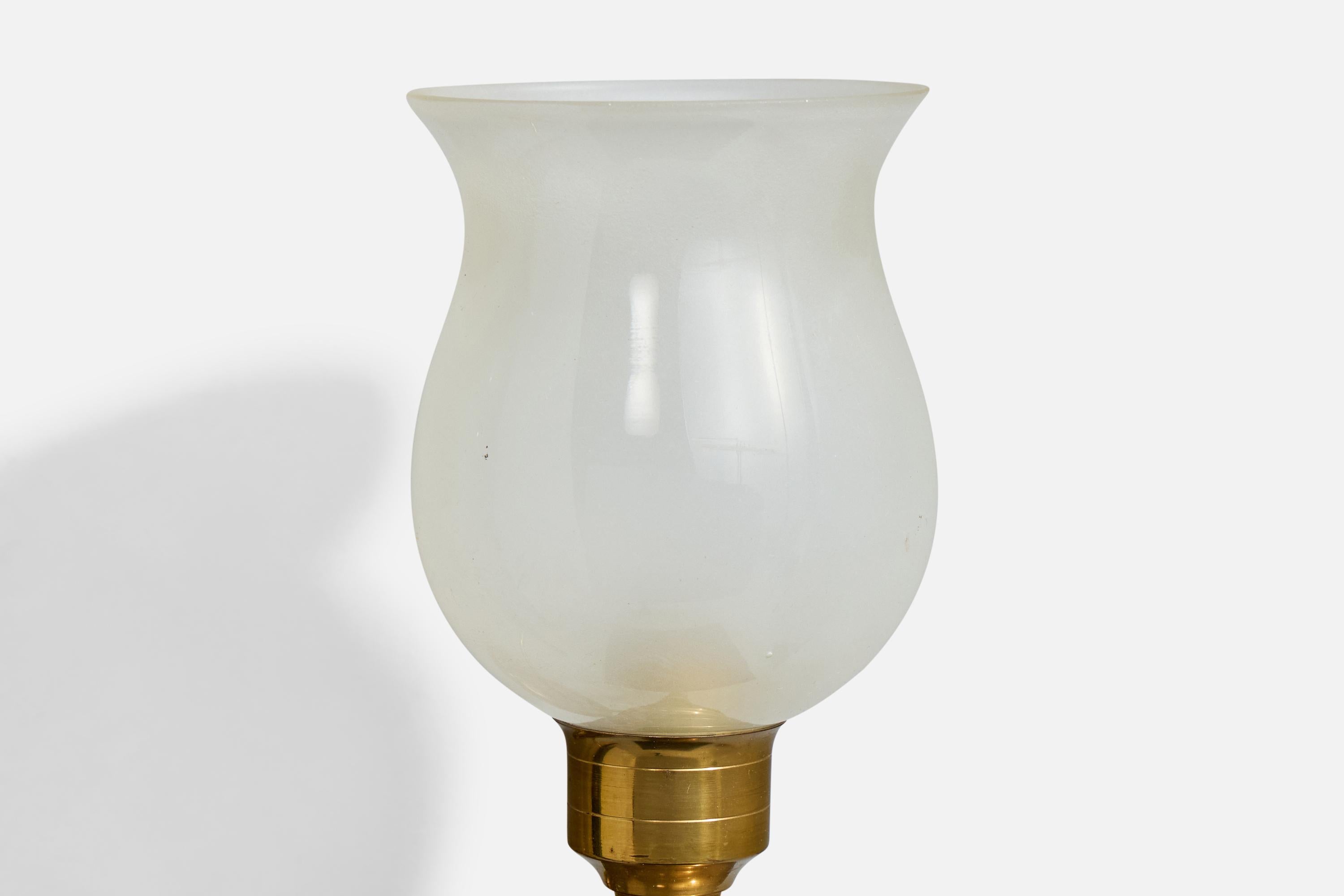 Design-Light français, laiton, Wood, verre, France, années 1950 en vente 1