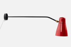 French Designer, Wall Light, Metal, Brass, France, 1950s
