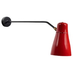 French Designer, Wall Light, Metal, Brass, France, 1950s