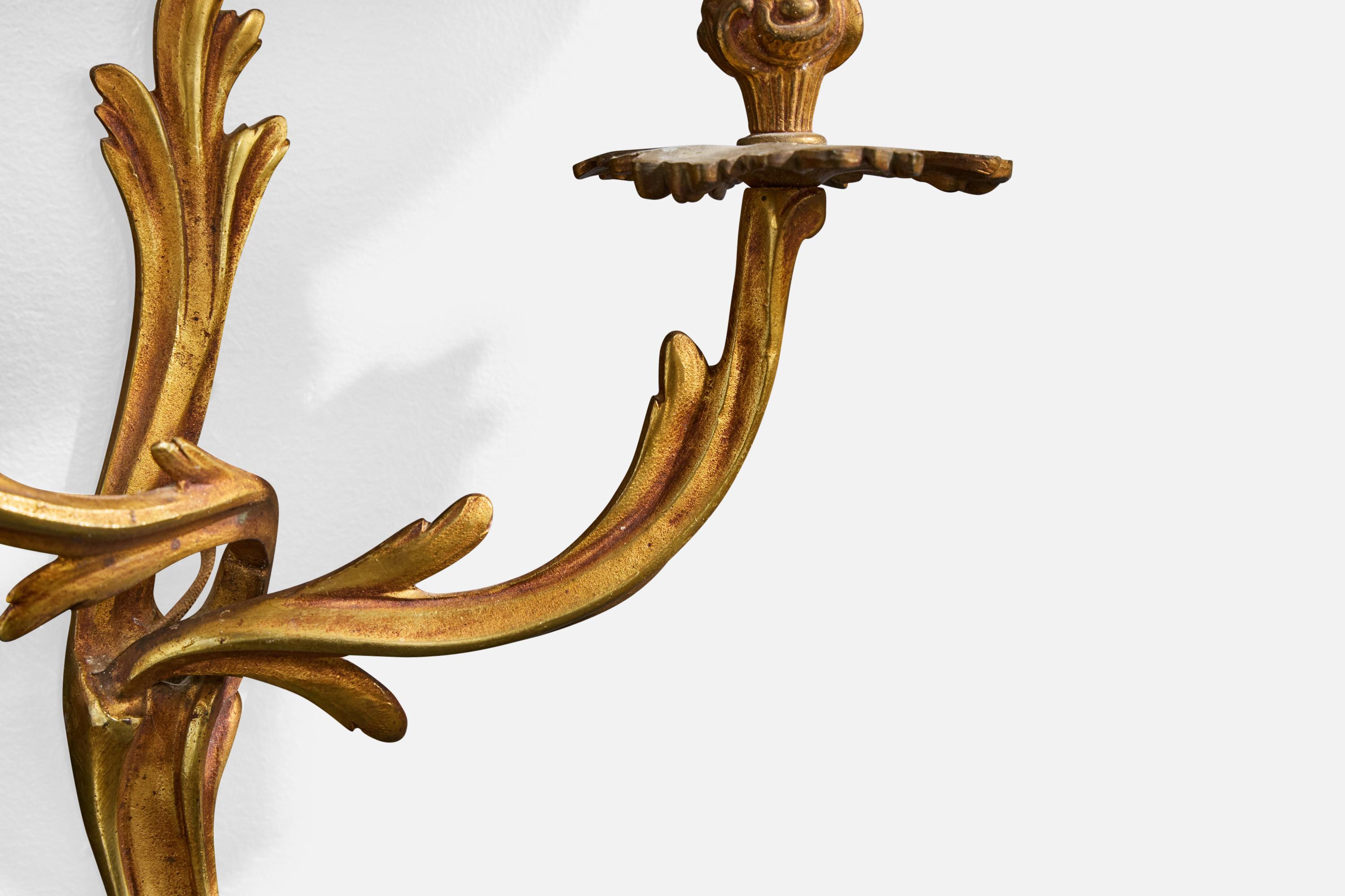 French Designer, Wall Lights, Brass, Bakelite, Resin, France, 1940s For Sale 3