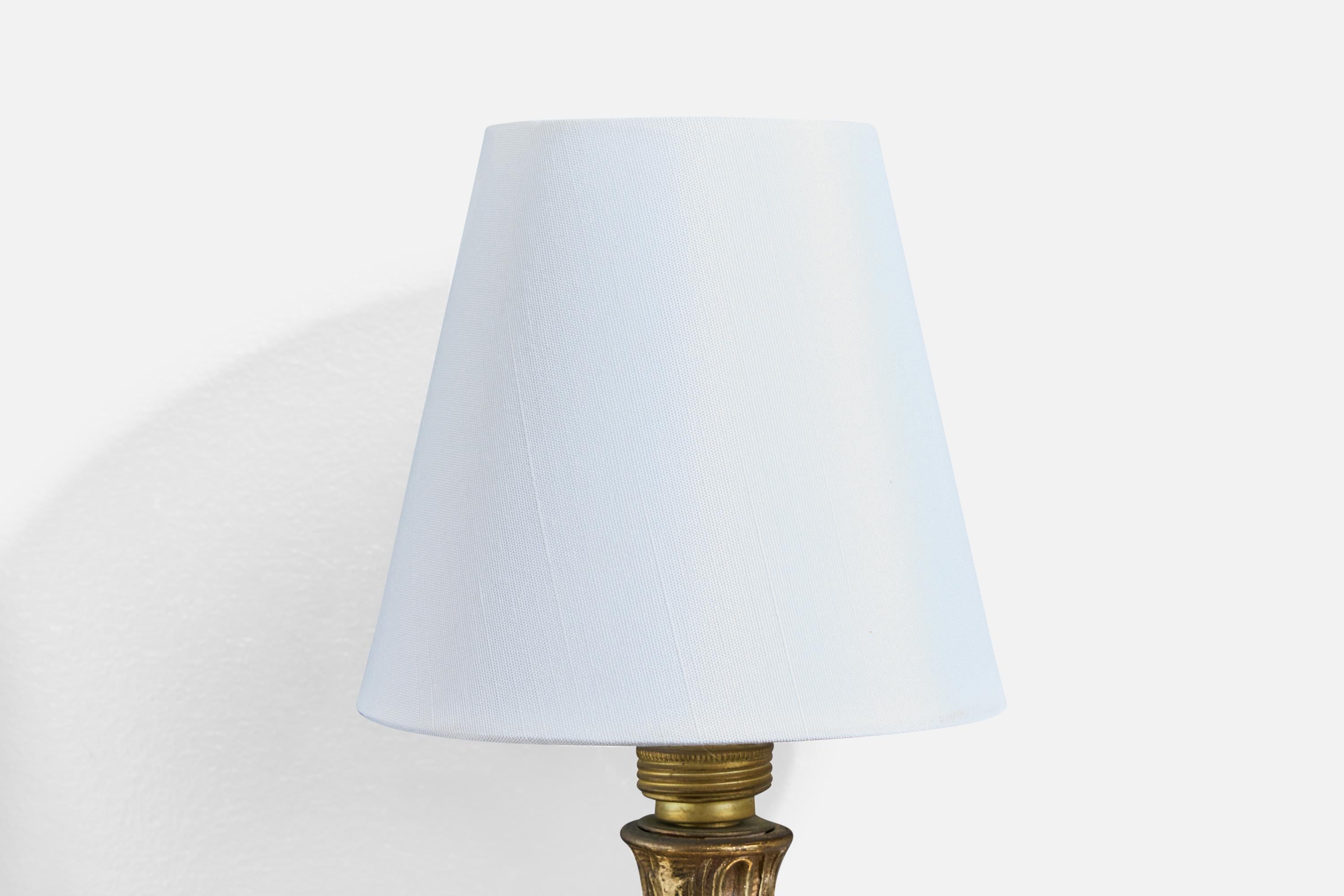 Designer francese, lampade da parete, ottone, tessuto, Francia, anni '1950 in vendita 3