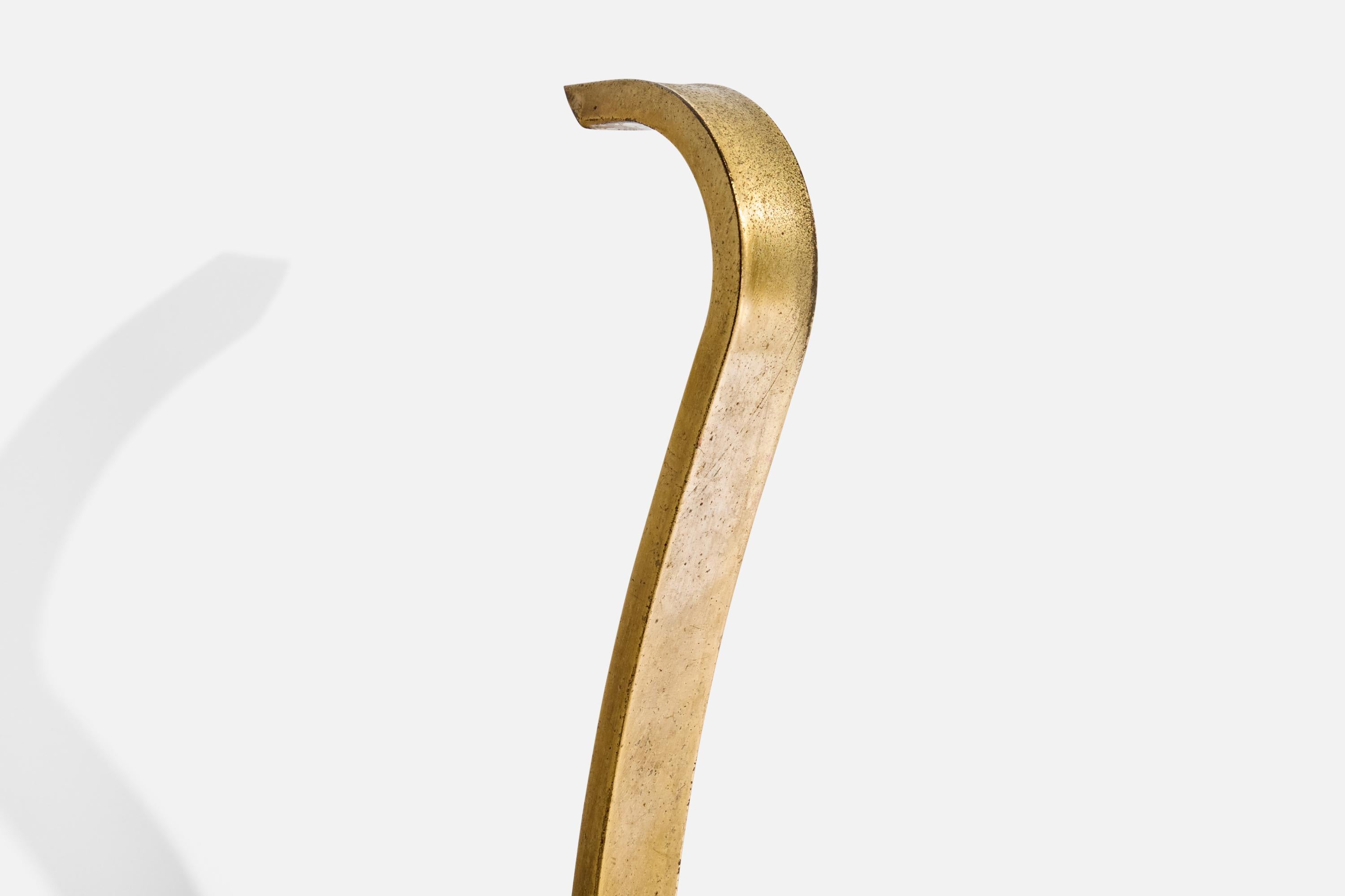 Französischer Designer, Wandleuchten, Messing, Glas, Frankreich, 1940er Jahre (Mitte des 20. Jahrhunderts) im Angebot