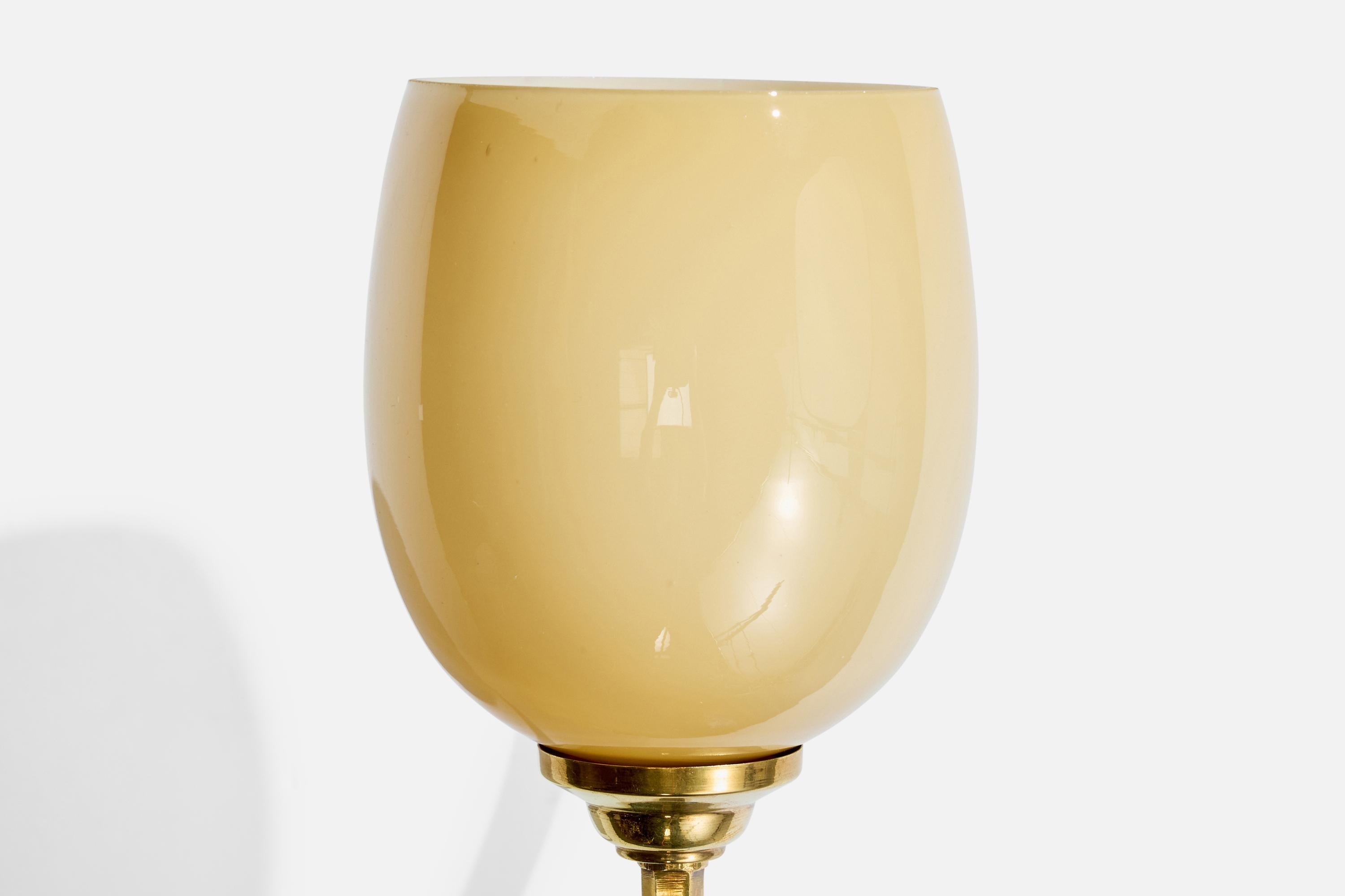 Design/One, appliques, laiton, verre, France, années 1950 en vente 2