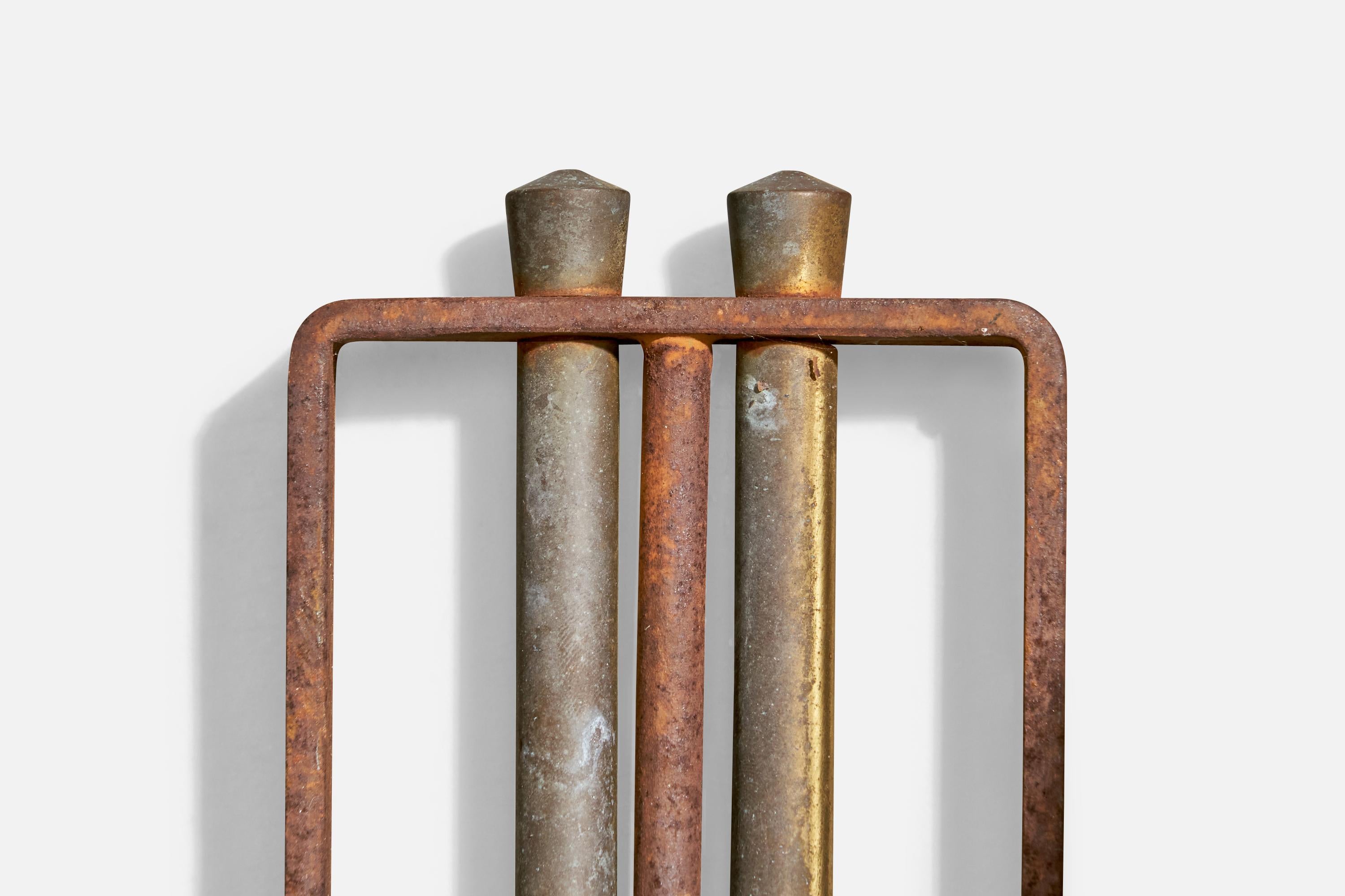 Design francese, lampade da parete, ottone, metallo, tessuto, Francia, anni '1940 in vendita 6