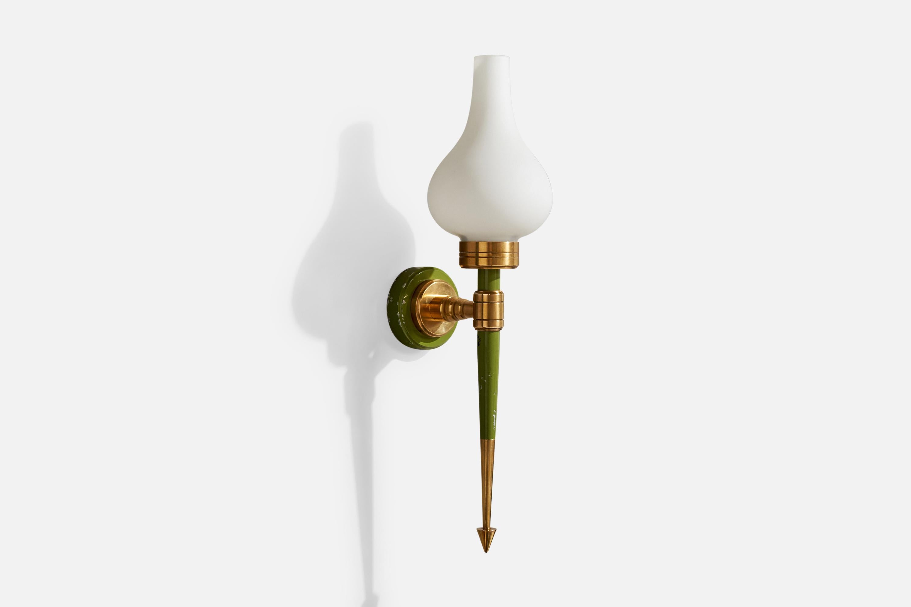 Design/One, Design-Light, laiton, métal, verre, France, années 1940 Bon état - En vente à High Point, NC