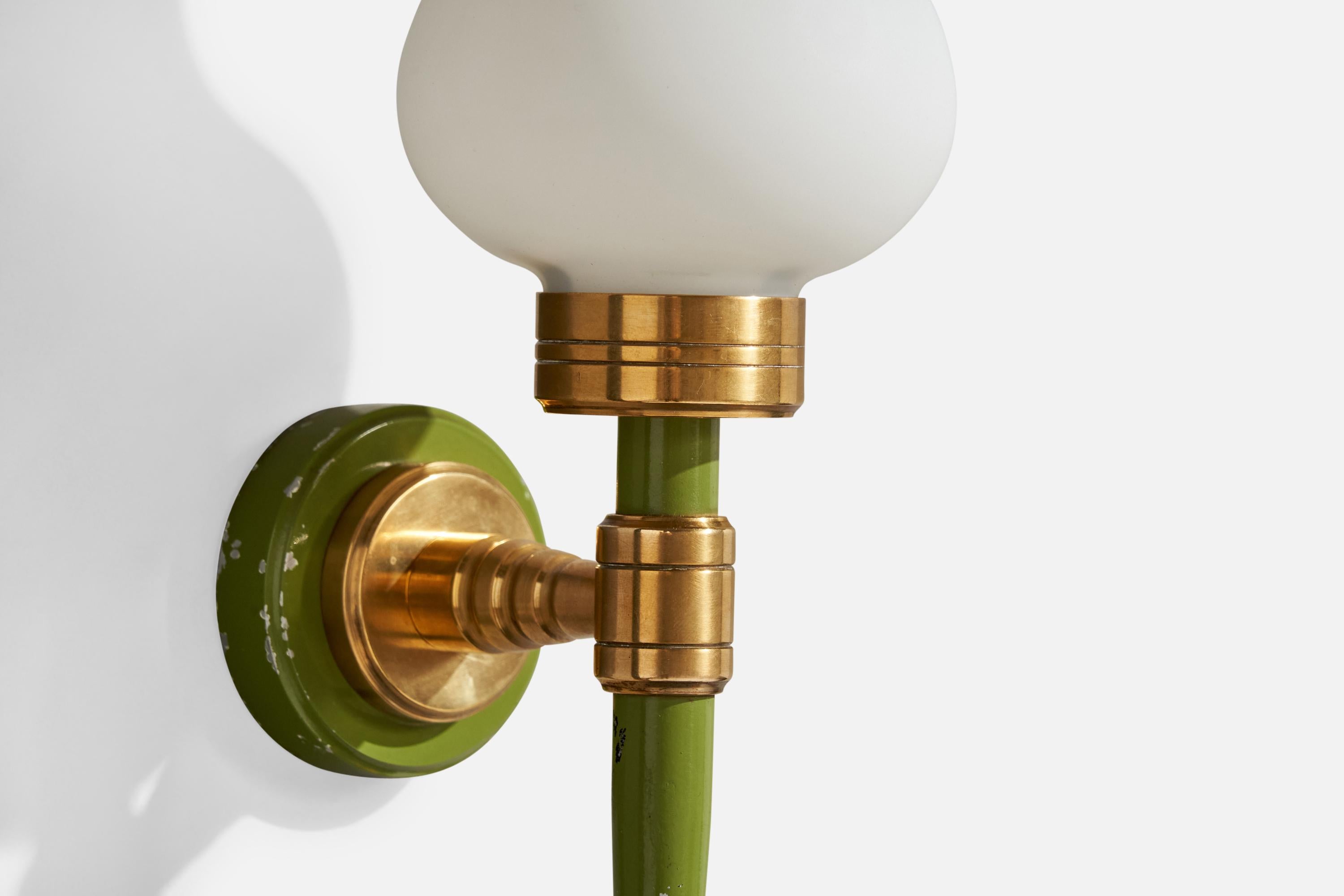 Design/One, Design-Light, laiton, métal, verre, France, années 1940 en vente 2