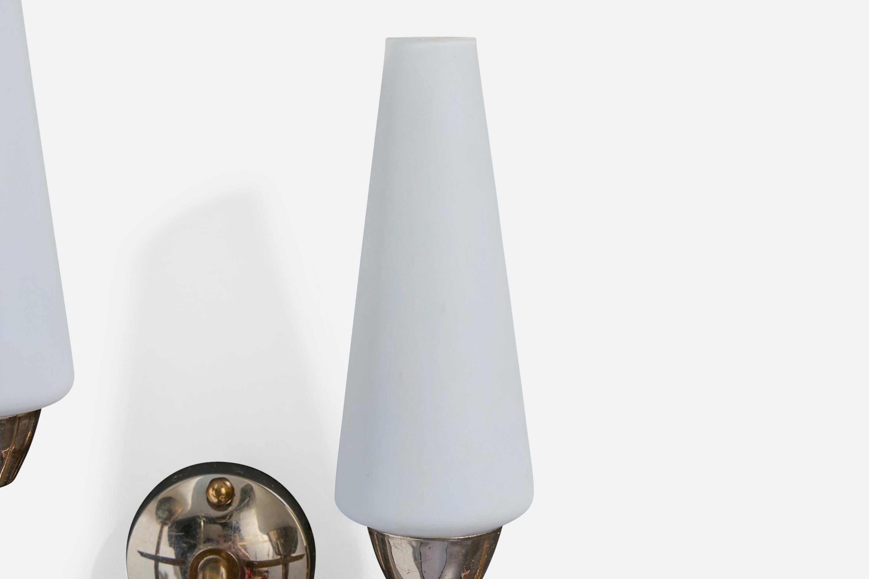 Design/One, Design-Light, laiton, métal, verre, France, années 1950 en vente 3