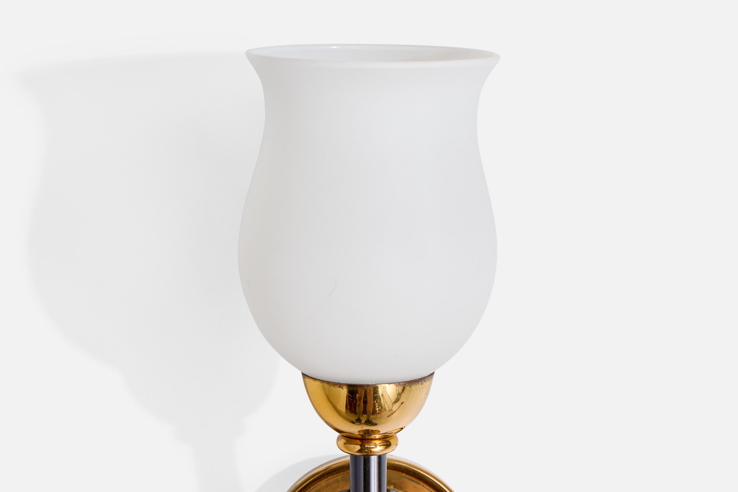 Design/One, Design-Light, laiton, métal, verre, France, années 1950 en vente 1