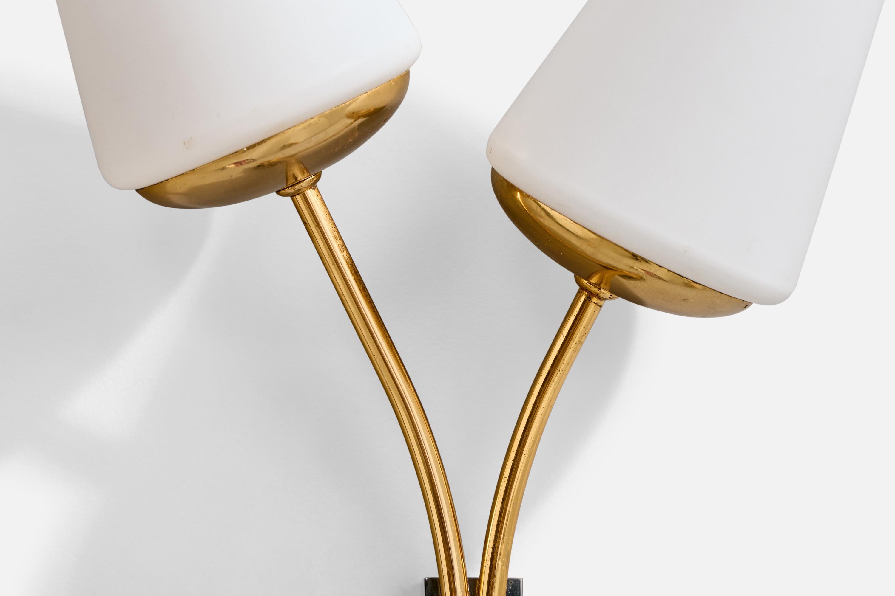 Design/One, Design-Light, laiton, métal, verre, France, années 1950 en vente 1