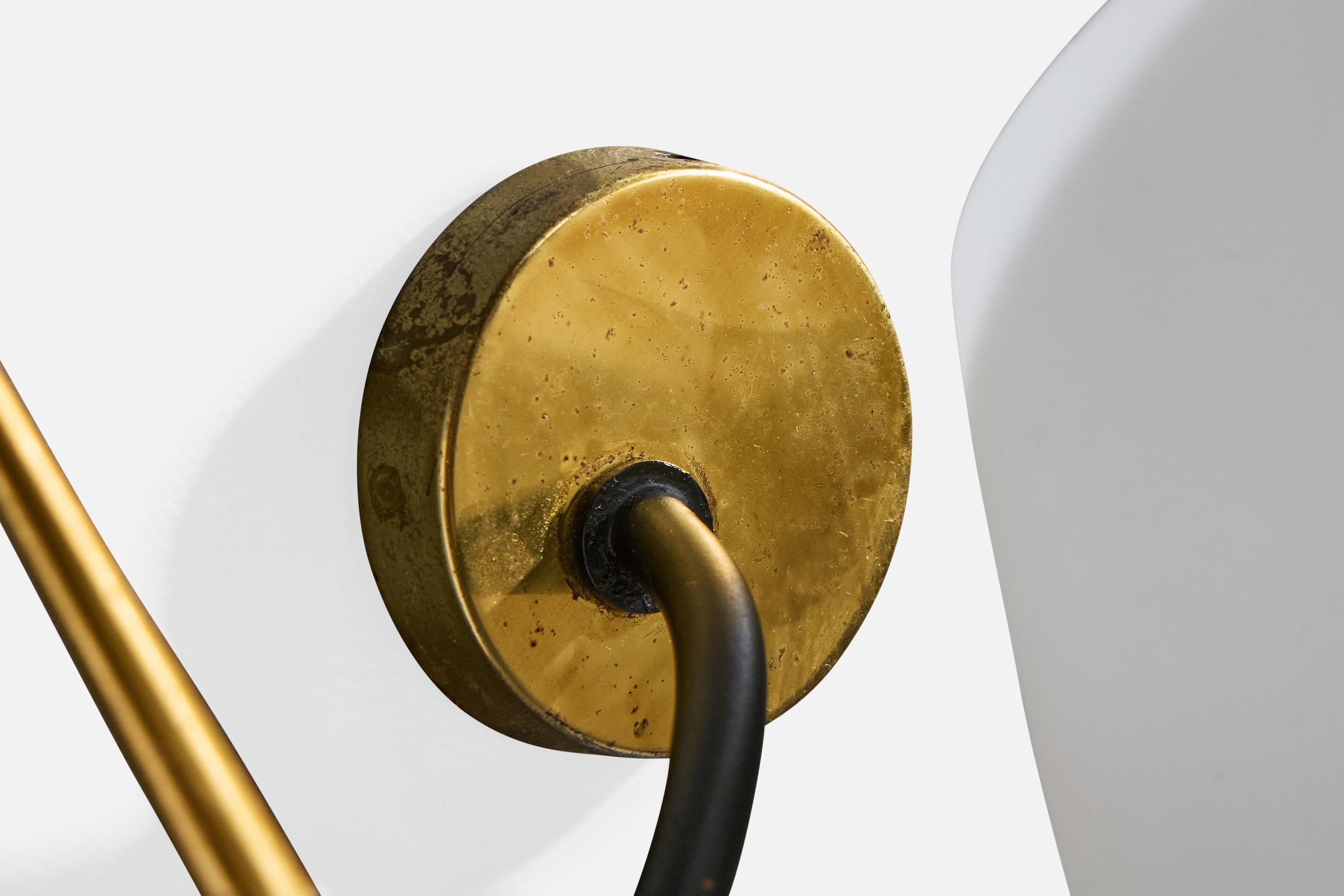 Design/One, Design-Light, laiton, métal, verre, France, années 1950 en vente 2