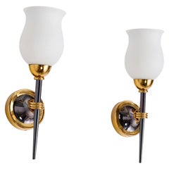 Design/One, Design-Light, laiton, métal, verre, France, années 1950