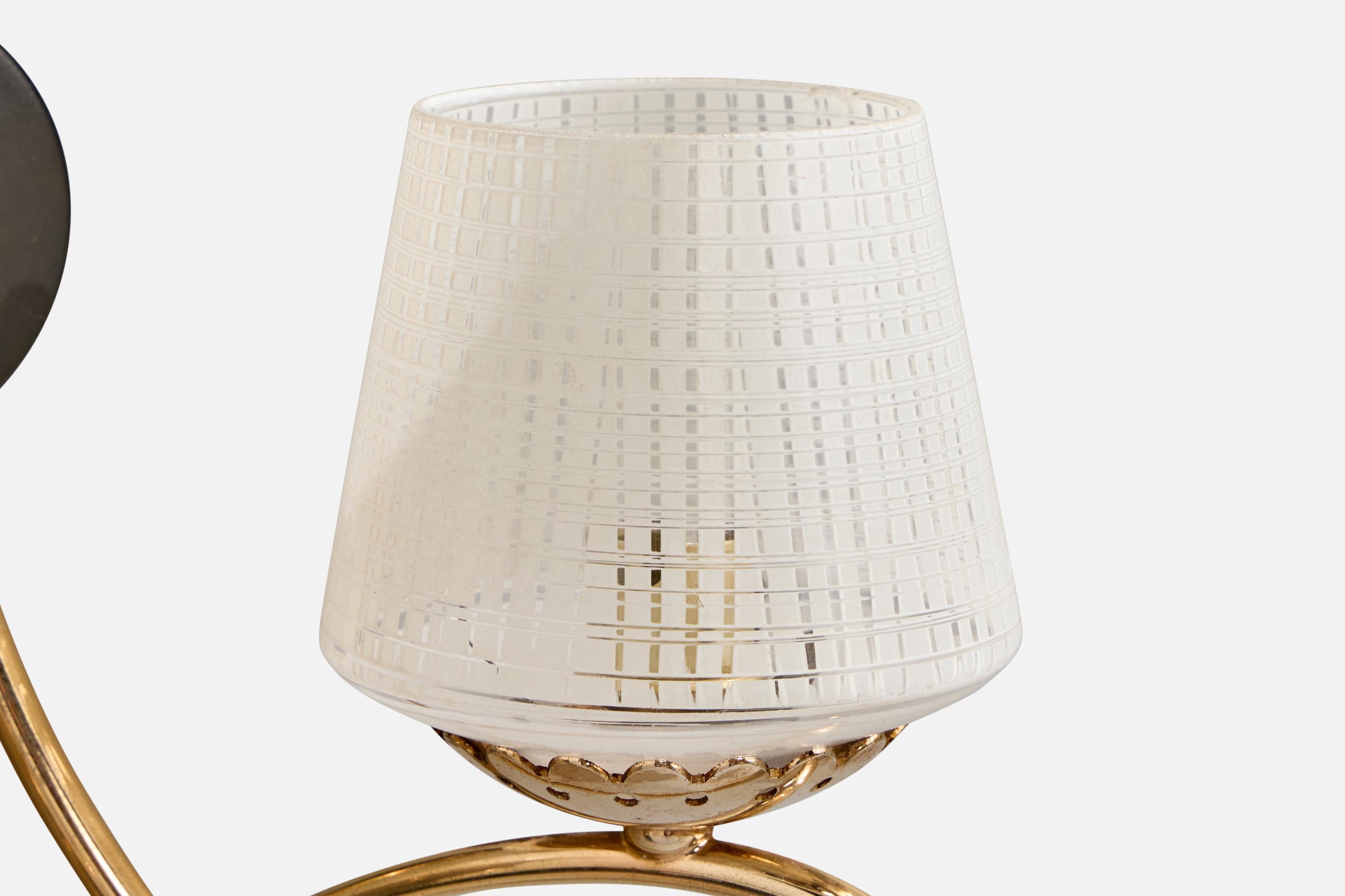 Design/One, Design-Light, laiton, métal, verre, France, années 1960 en vente 1