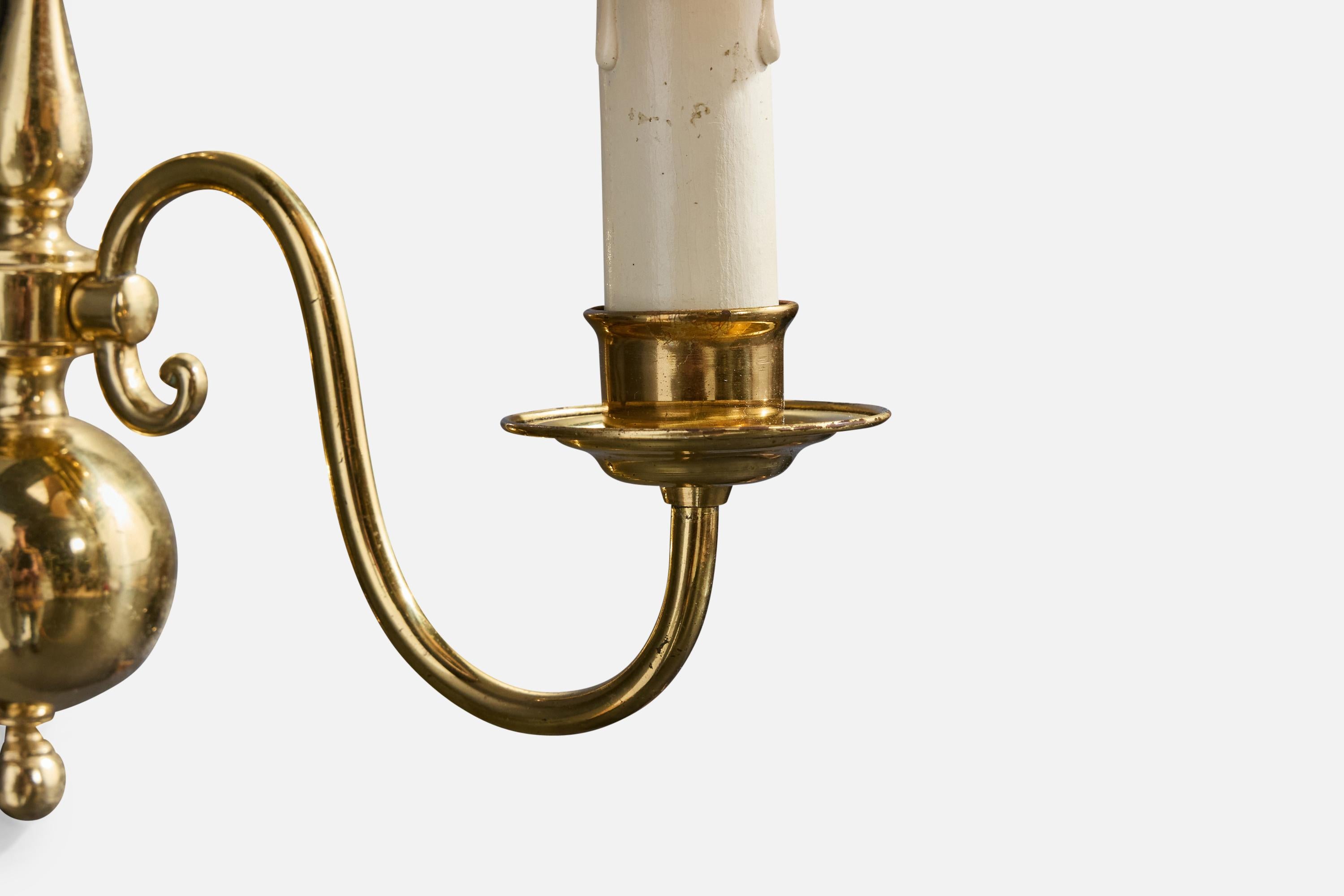 Designer francese, lampade da parete, ottone, pergamena, Francia, anni '50 in vendita 2