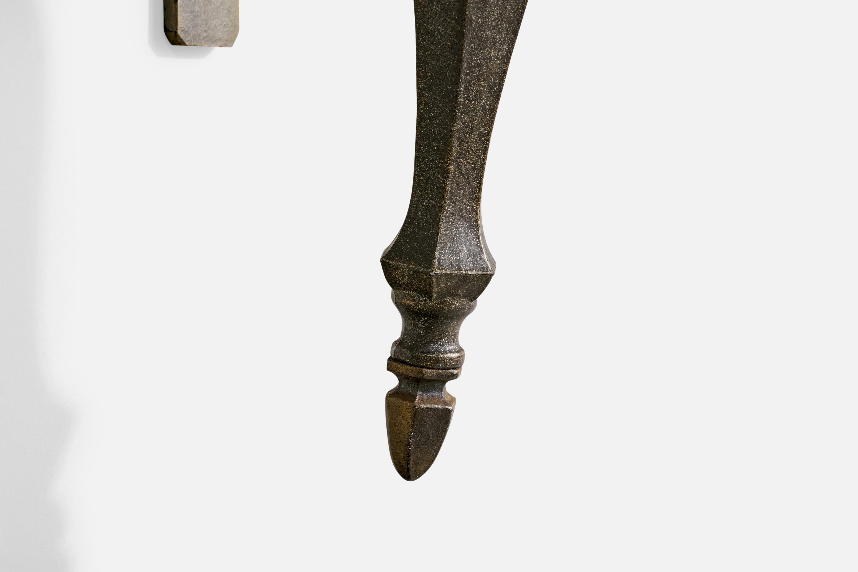 Design/One, appliques, bronze, fer, verre, France, années 1950 en vente 2