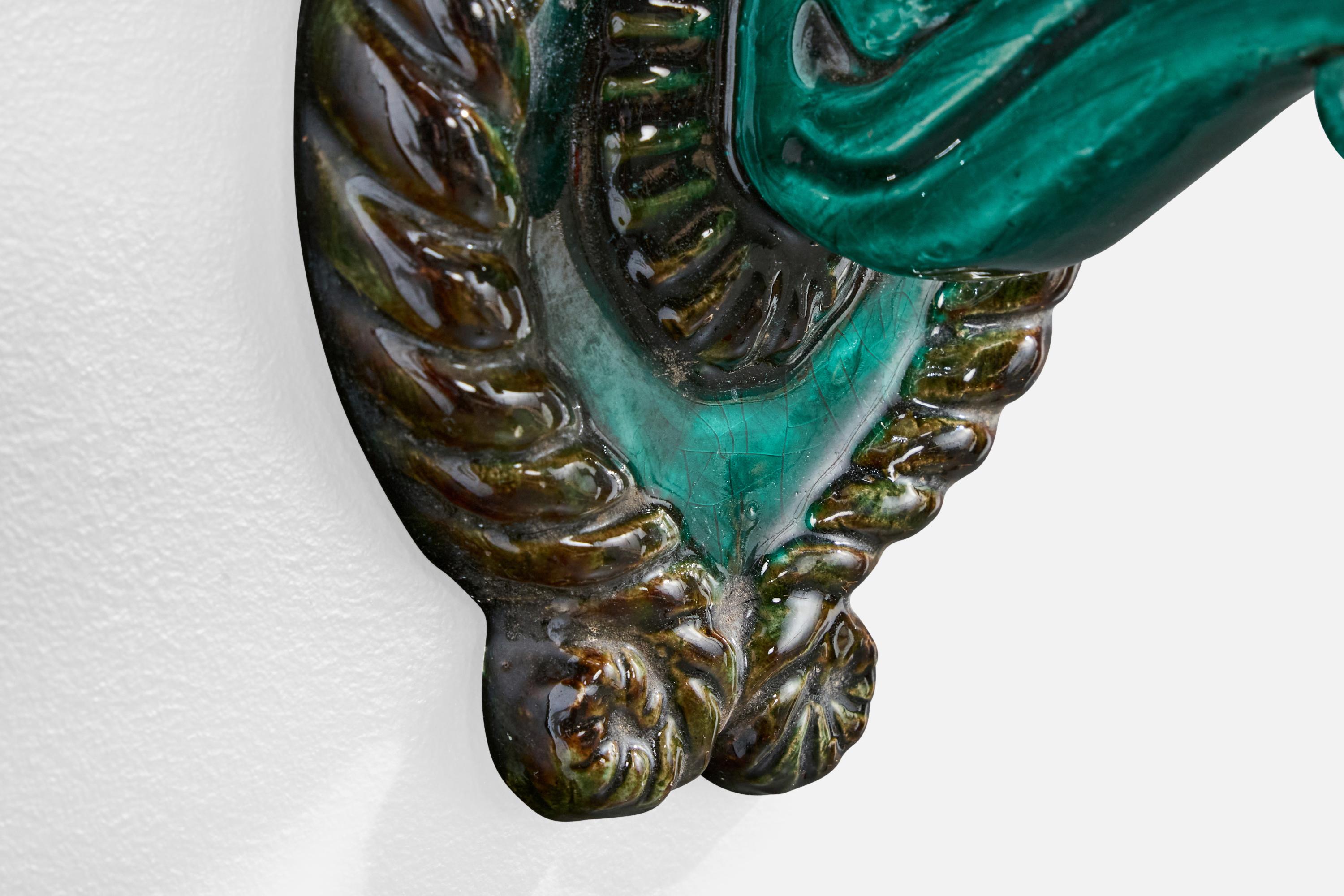 Designer français, appliques murales, céramique, tissu, France, années 1950 en vente 1