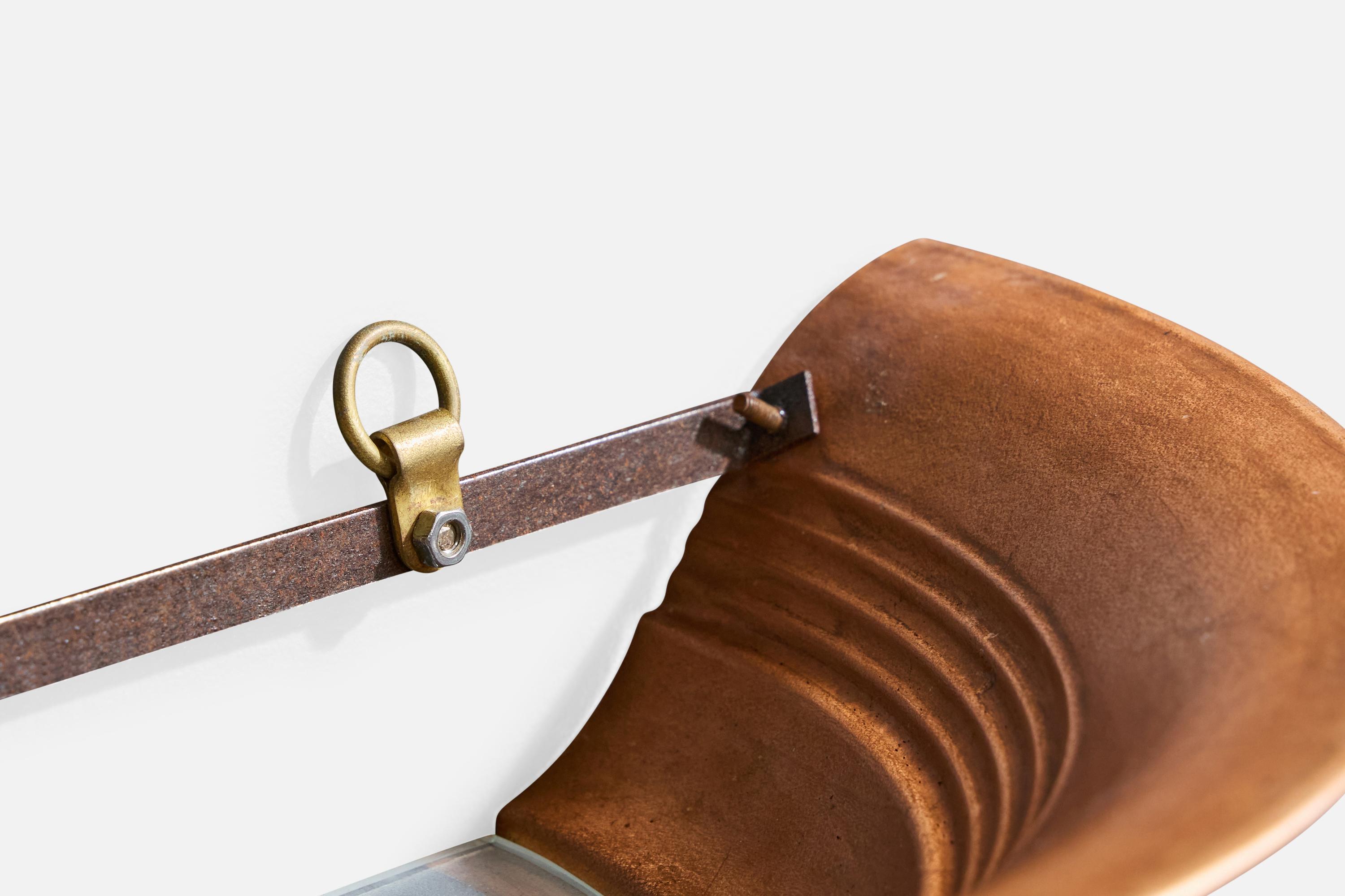 Diseñador francés, Apliques, Cobre, Cristal, Francia, Años 40 en venta 1