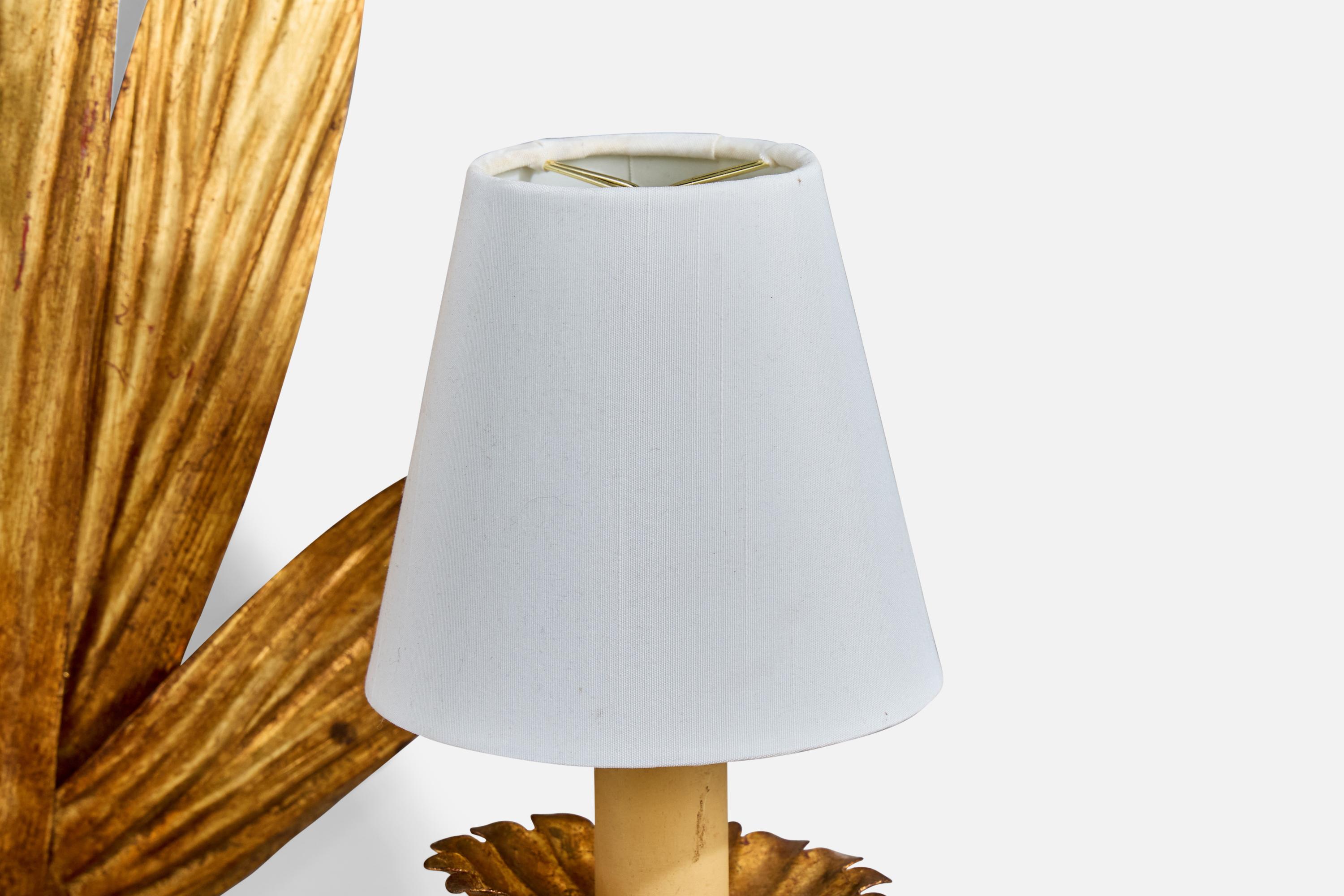 French Designer, Wall Lights, Metal, Bakelite, Fabric, France, 1940s For Sale 4