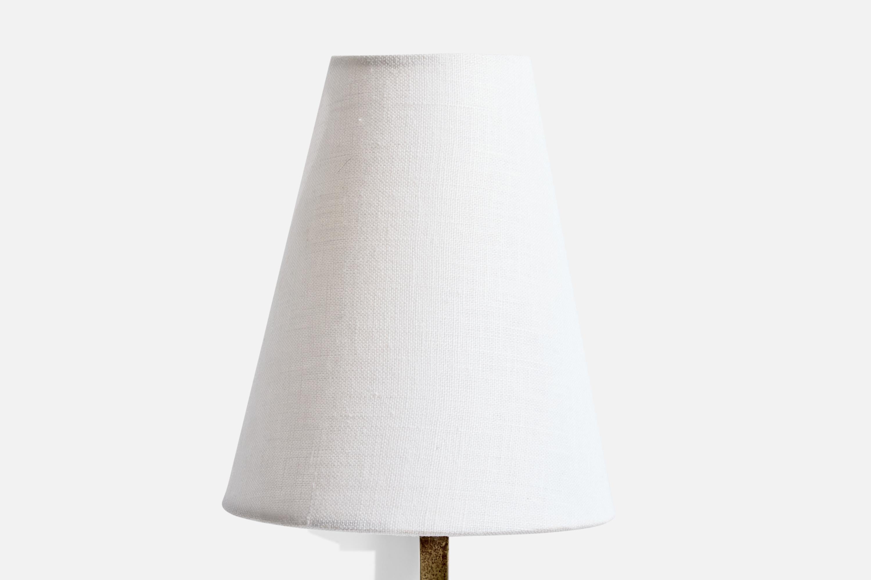 French Designer, Wall Lights, Metal, Fabric, France, 1940s For Sale 4