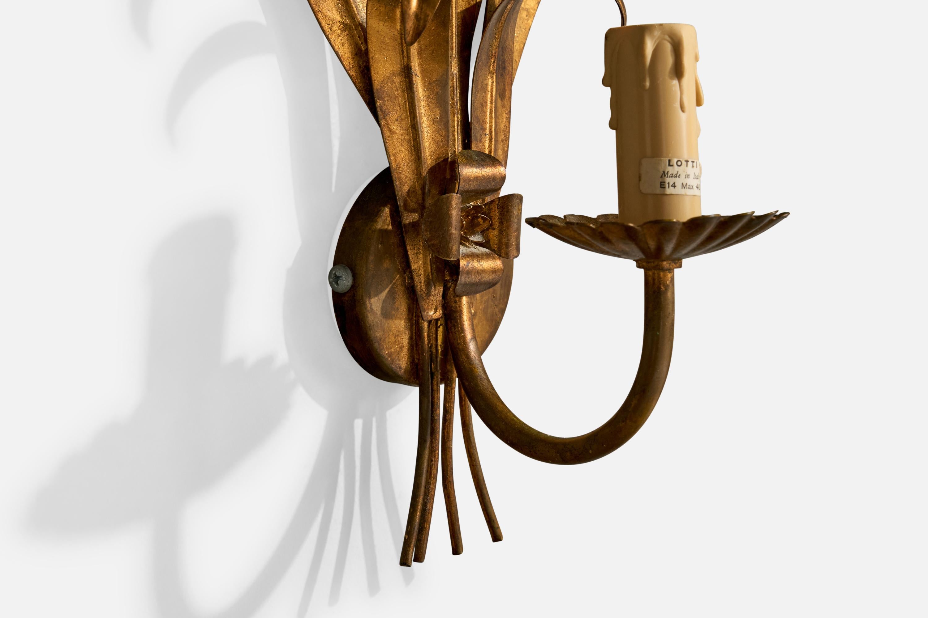 Designer français, Lights murales, métal, tissu, France, années 1950 en vente 7