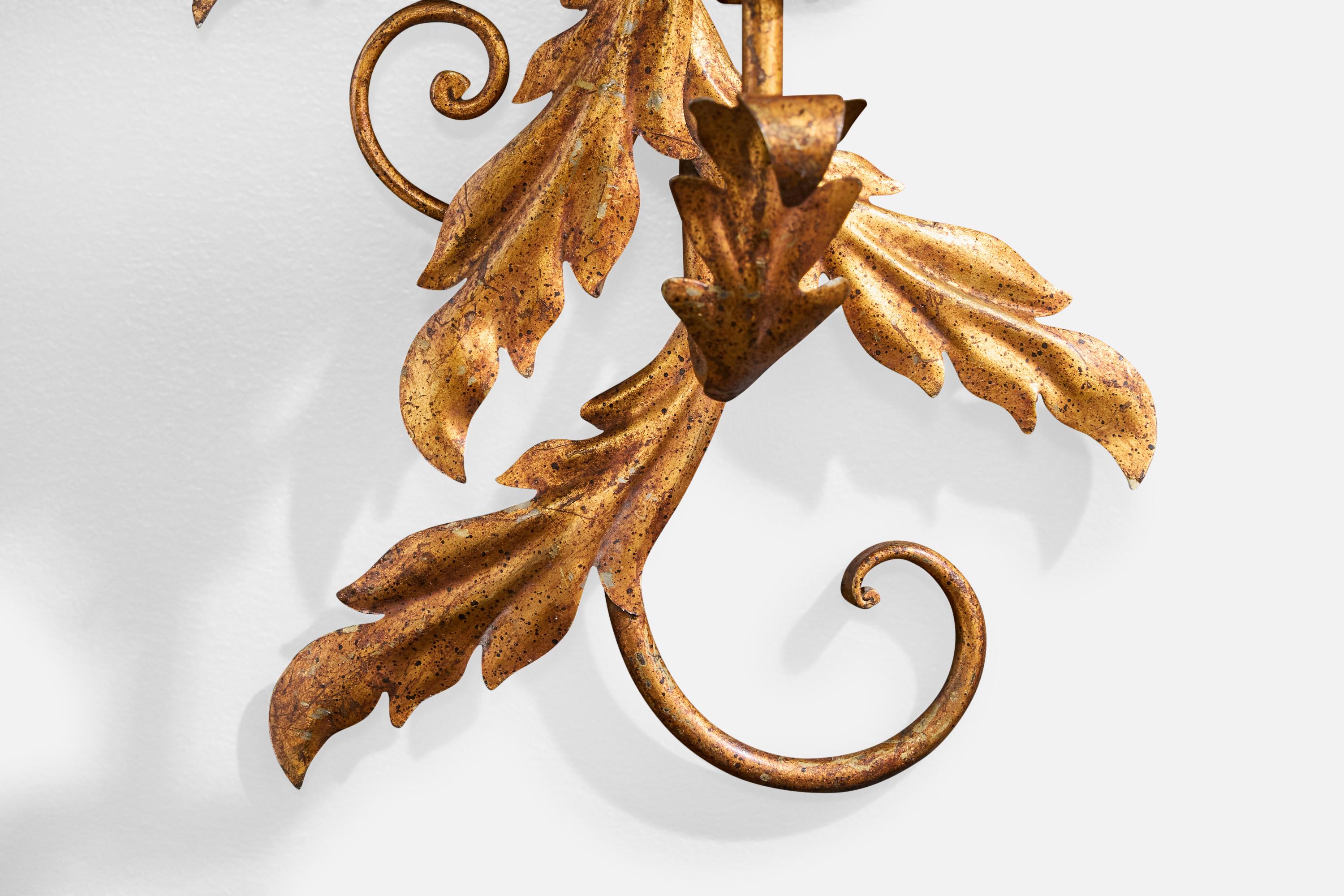 Designer francese, lampade da parete, metallo, tessuto, Francia, anni '1950 in vendita 1