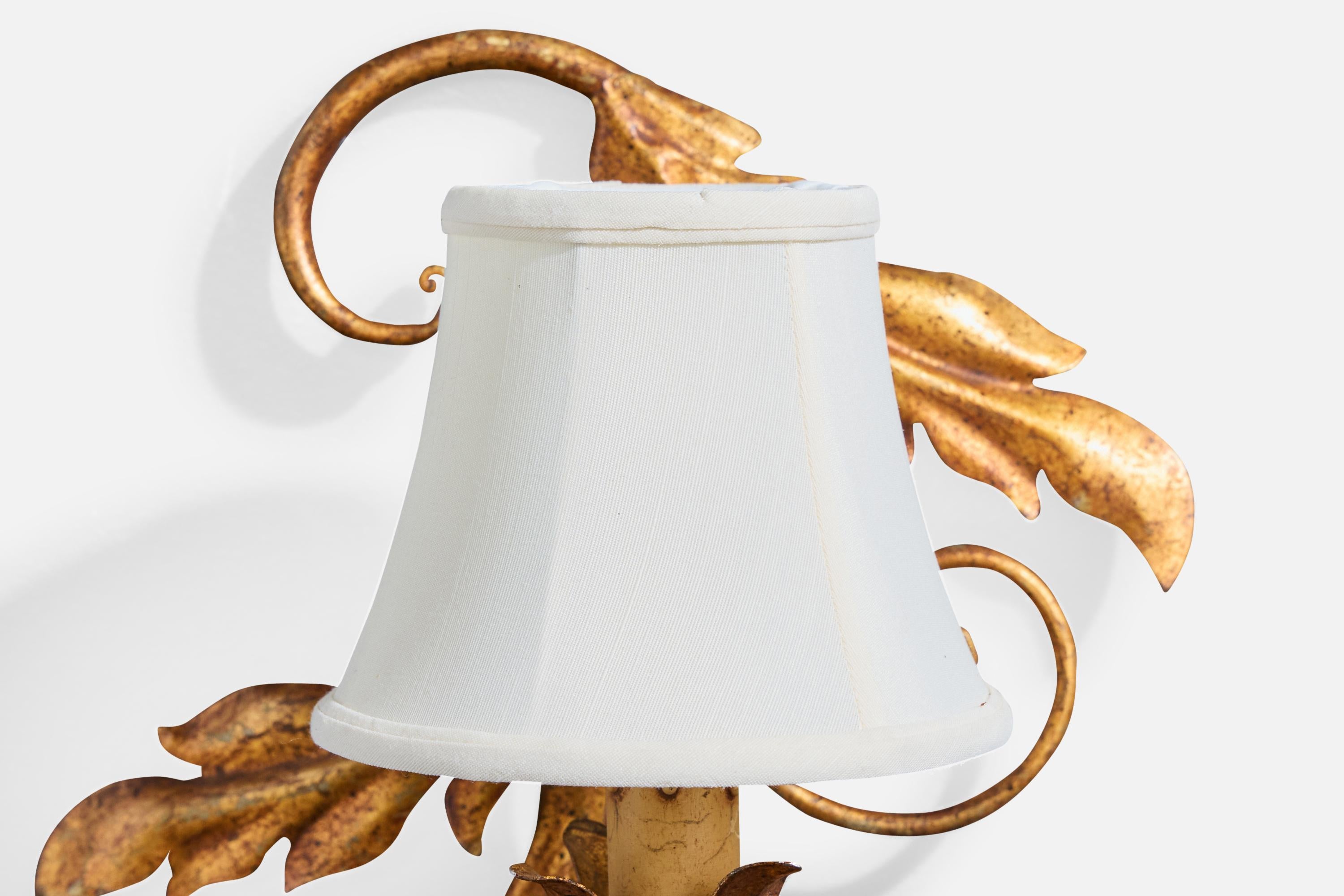 Designer francese, lampade da parete, metallo, tessuto, Francia, anni '1950 in vendita 3