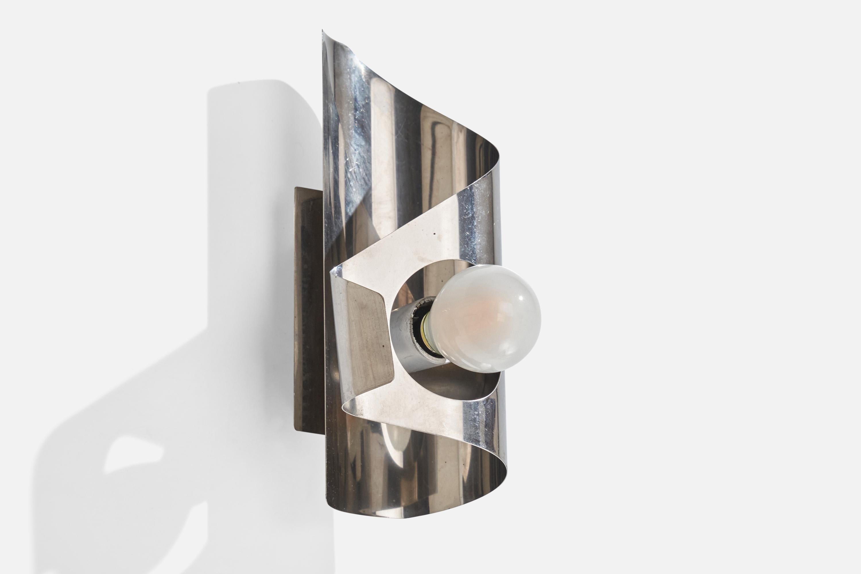 Late 20th Century French Designer, Wall Lights, Metal, France, 1970s For Sale